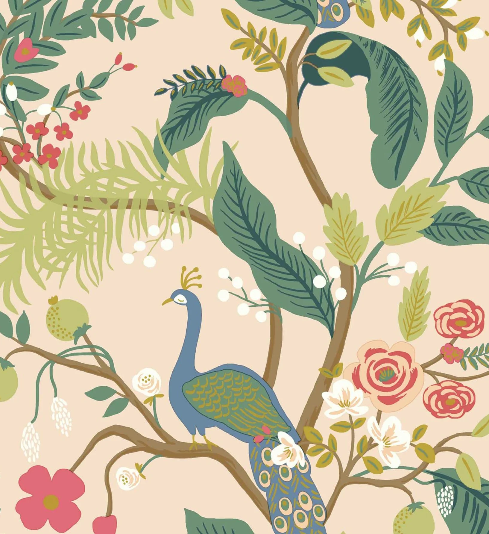 Peacock Wallpaper - Blush - Image 3