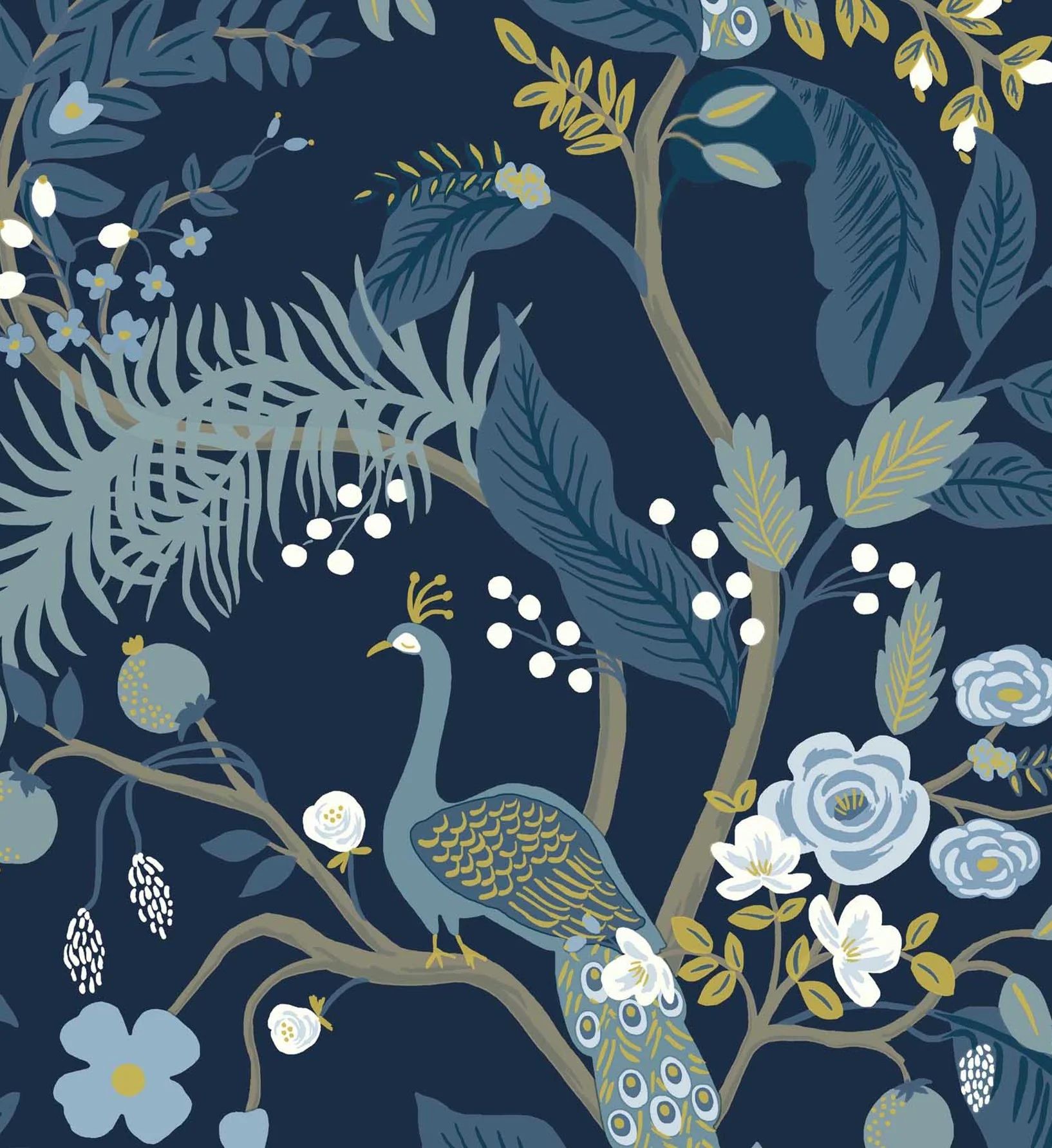 Peacock Wallpaper - Navy - Image 4