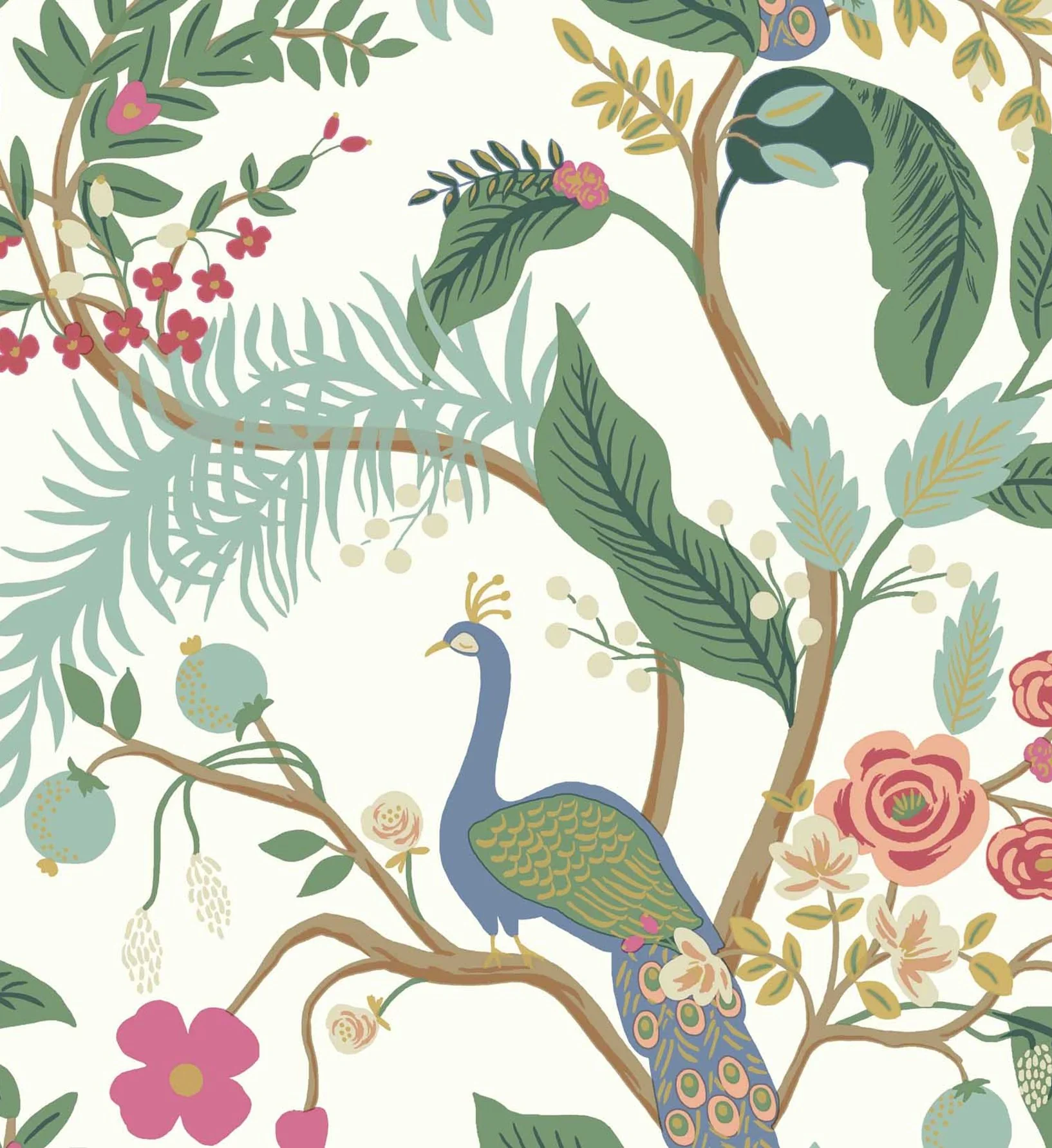 Peacock Wallpaper - Rouge - Image 3