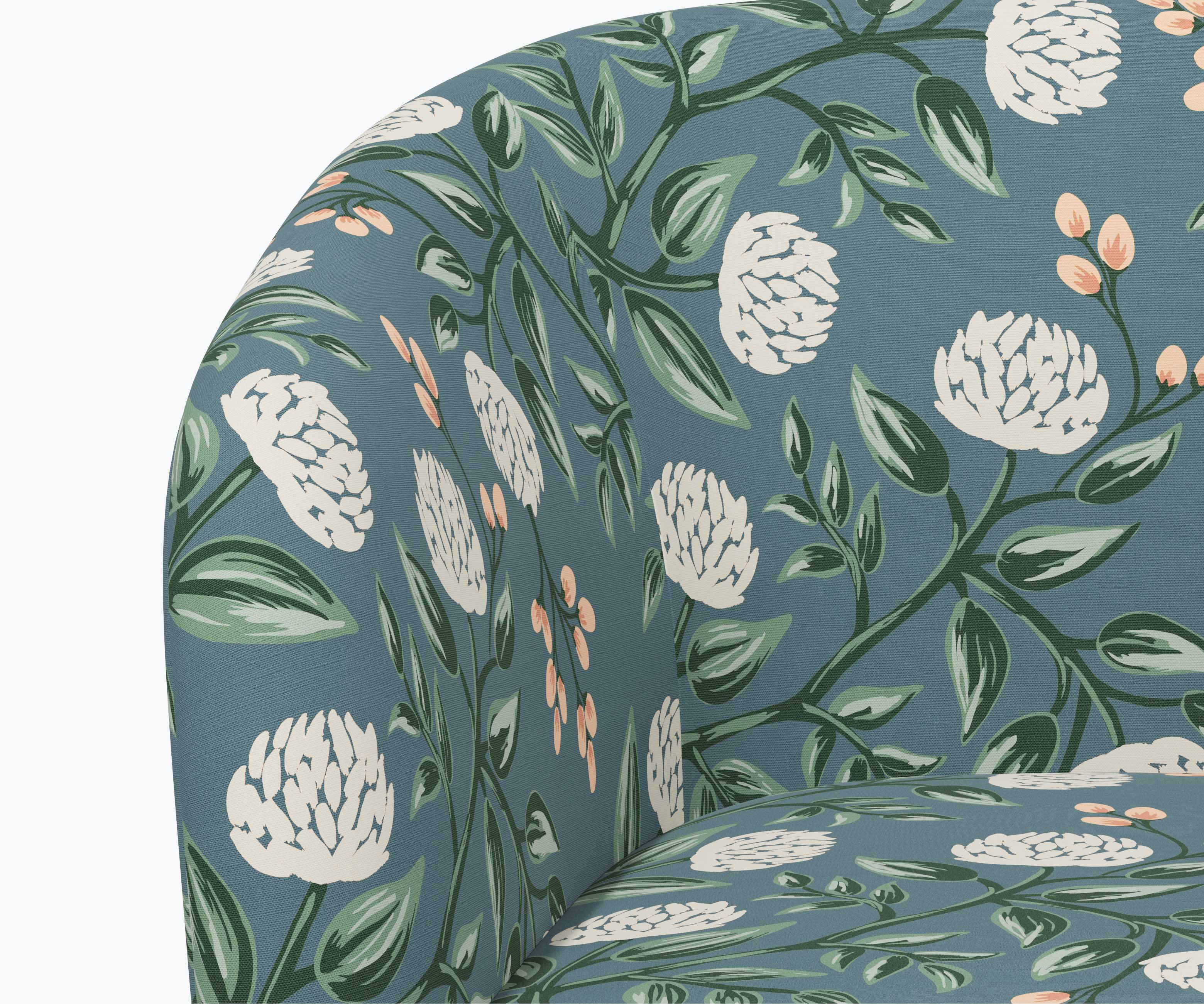 Pembroke Swivel Chair - Peonies - Image 2