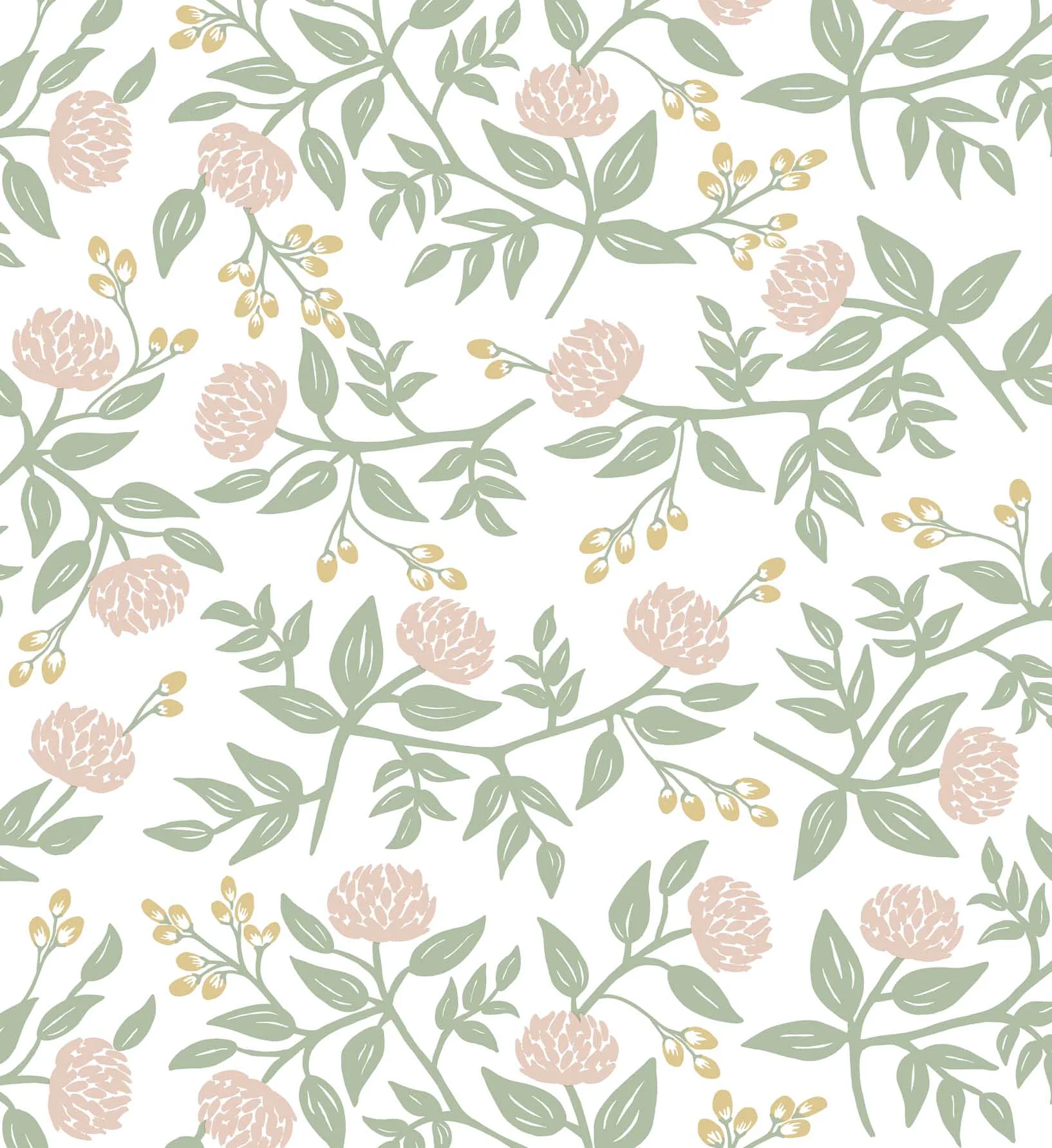 Peonies Peel & Stick Wallpaper Sample - Blush - Image 3
