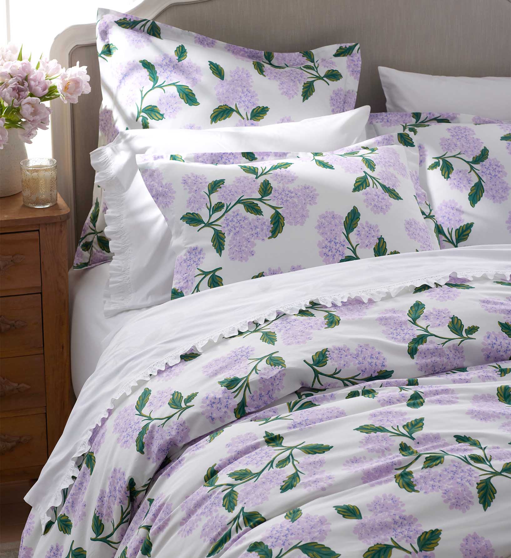 Percale Comforter - Hydrangea Lilac - Image 3