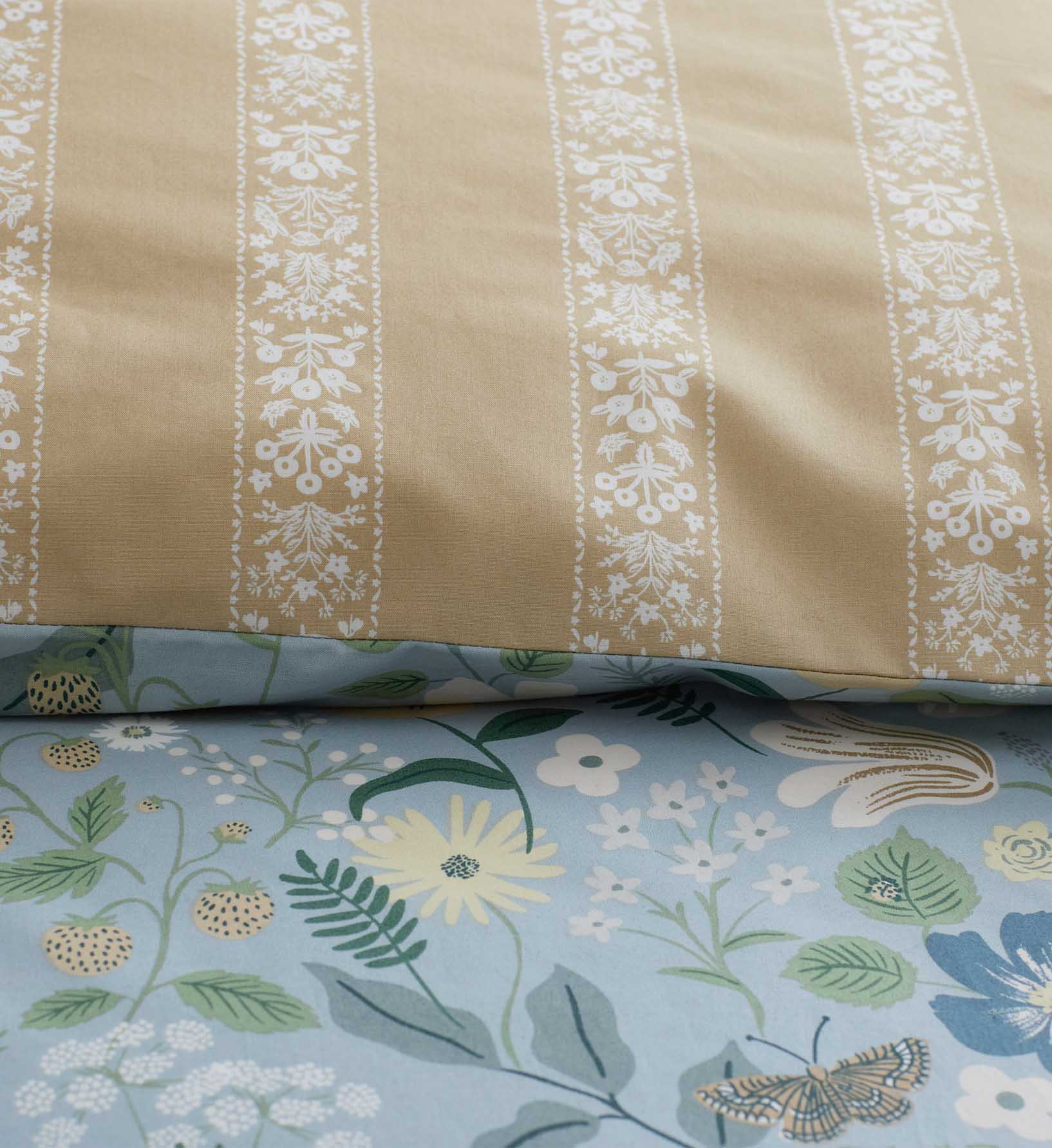 Percale Duvet Cover - Strawberry Fields Slate - Image 4