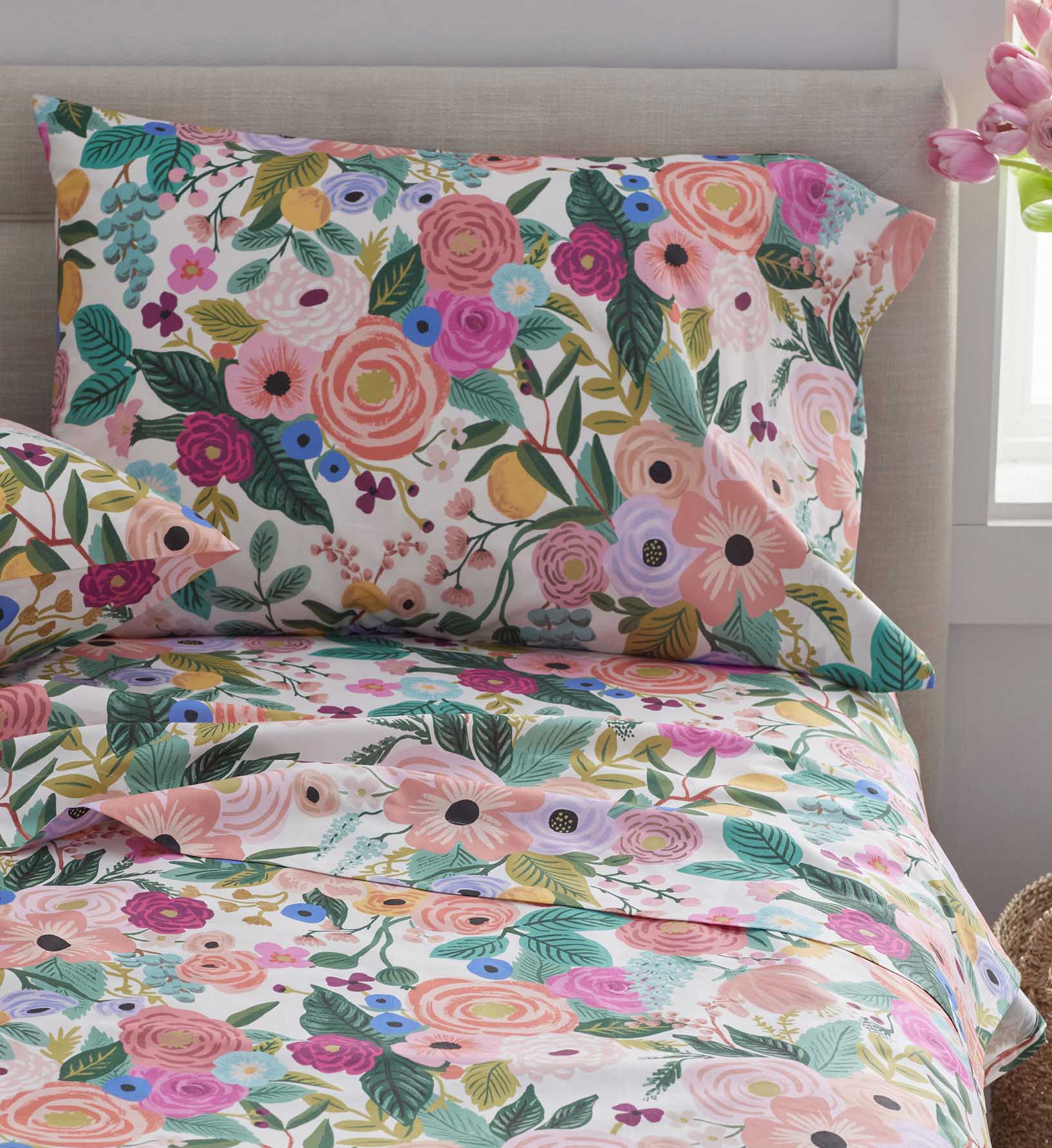 Percale Flat Sheet - Garden Party - Image 2