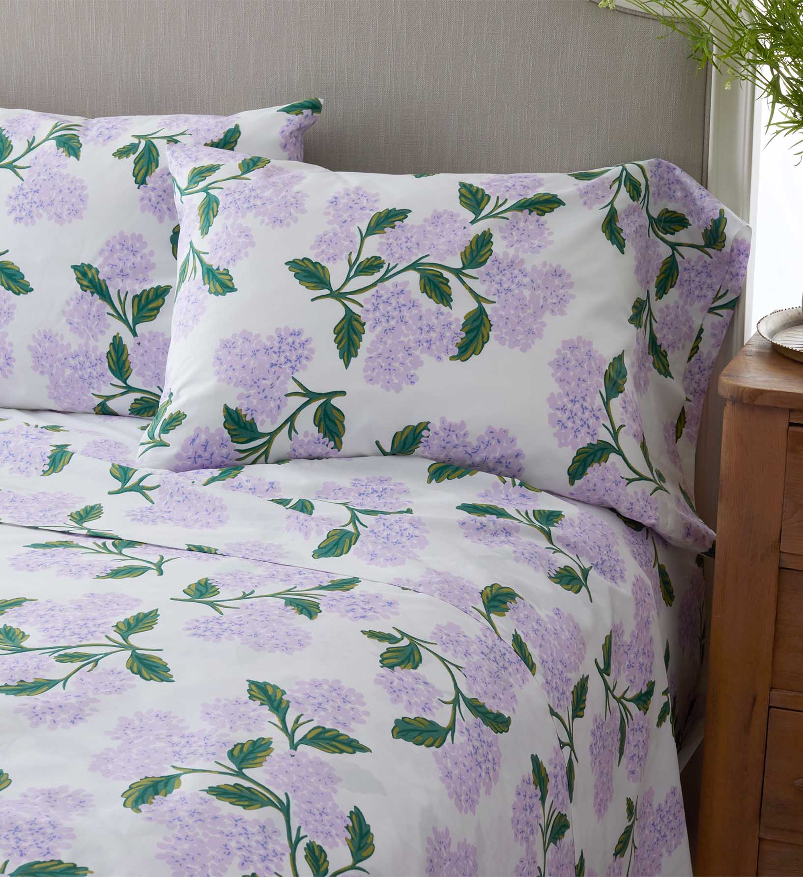 Percale Pillowcases - Hyderangea Lilac - Image 2