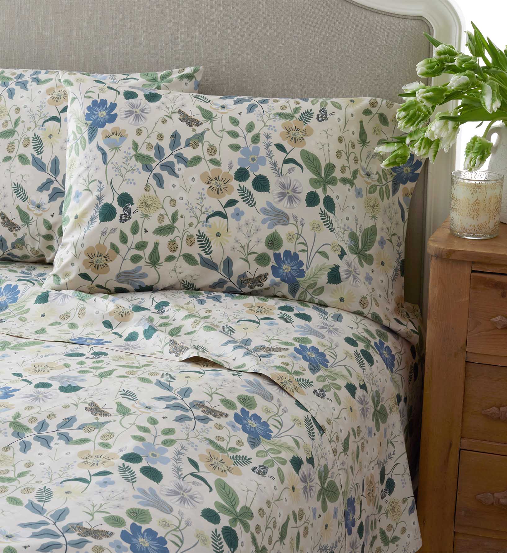 Percale Sheet Set - Strawberry Fields Beige - Image 2