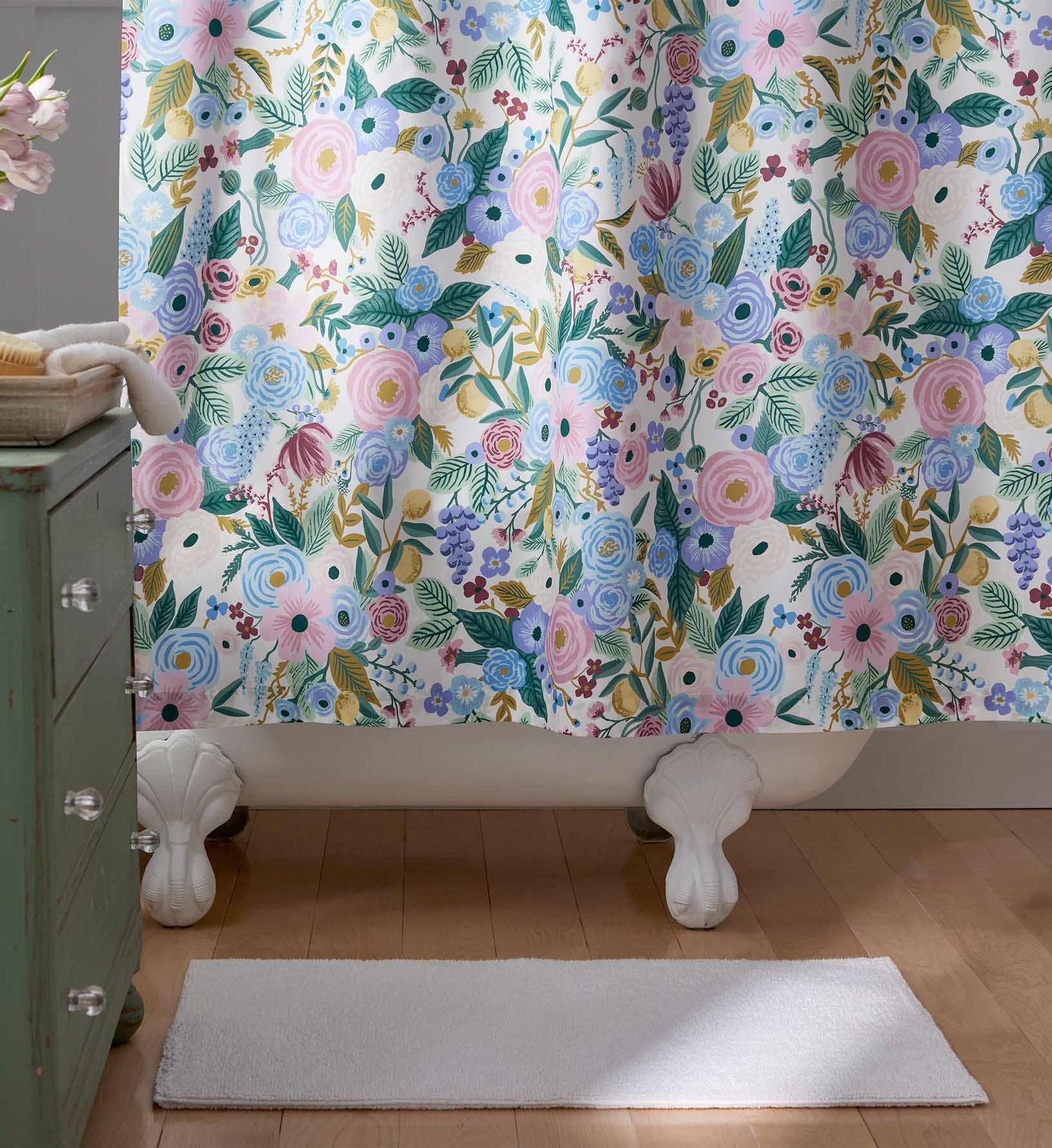 Percale Shower Curtain - Garden Party Lilac - Image 3