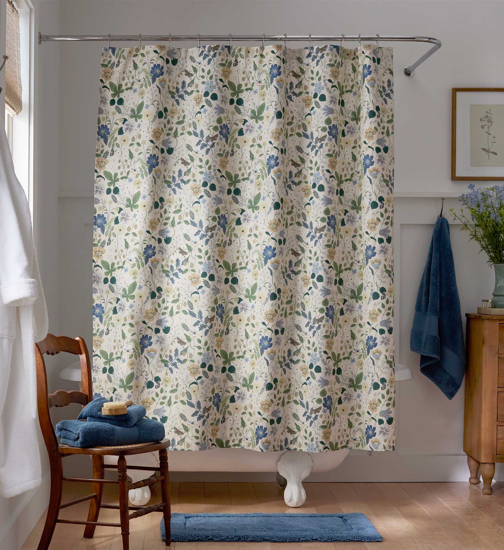 Percale Shower Curtain - Strawberry Fields Beige - Image 2