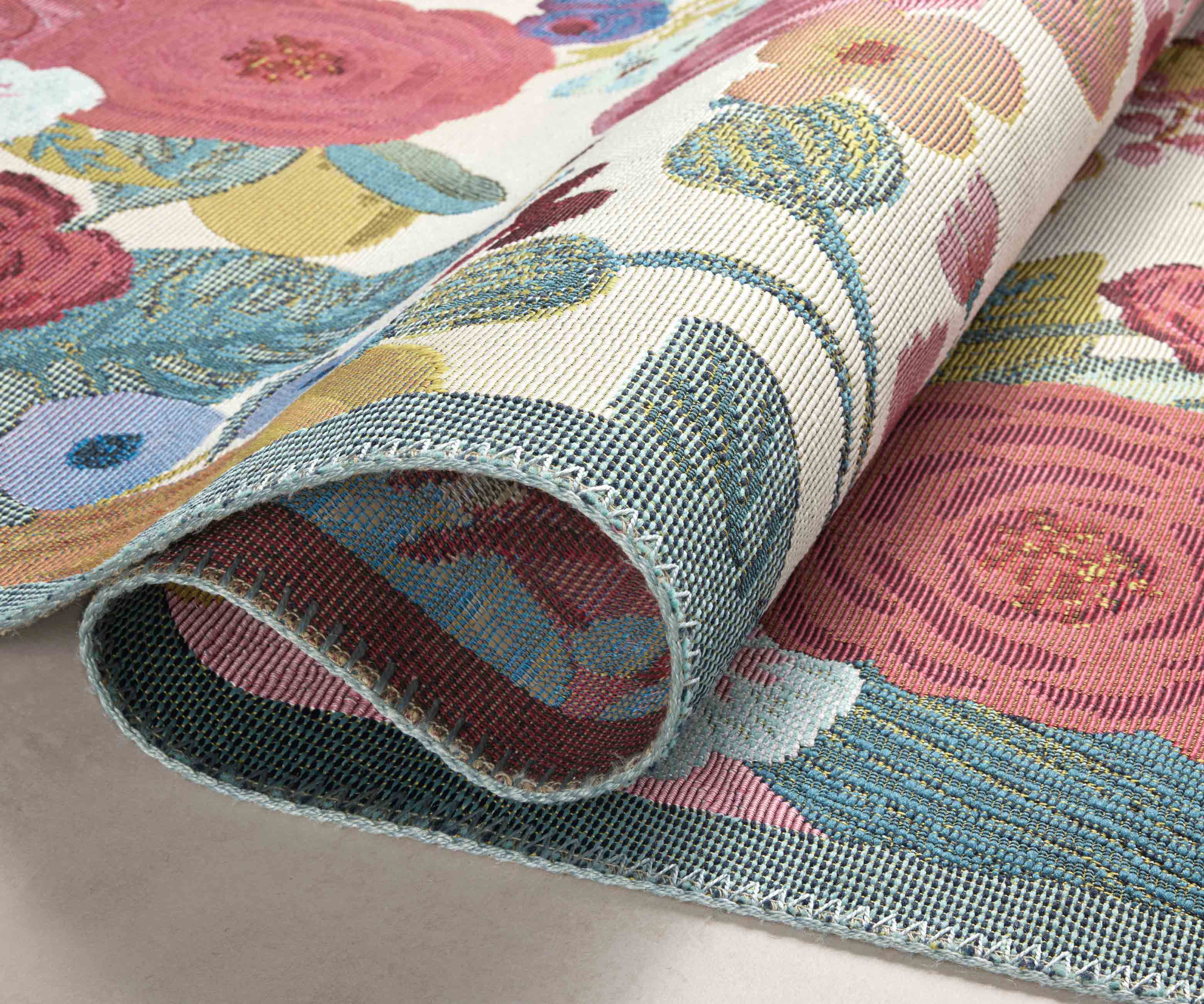 Perennial Garden Party Power Loomed Rug - Rose Multi - Image 3