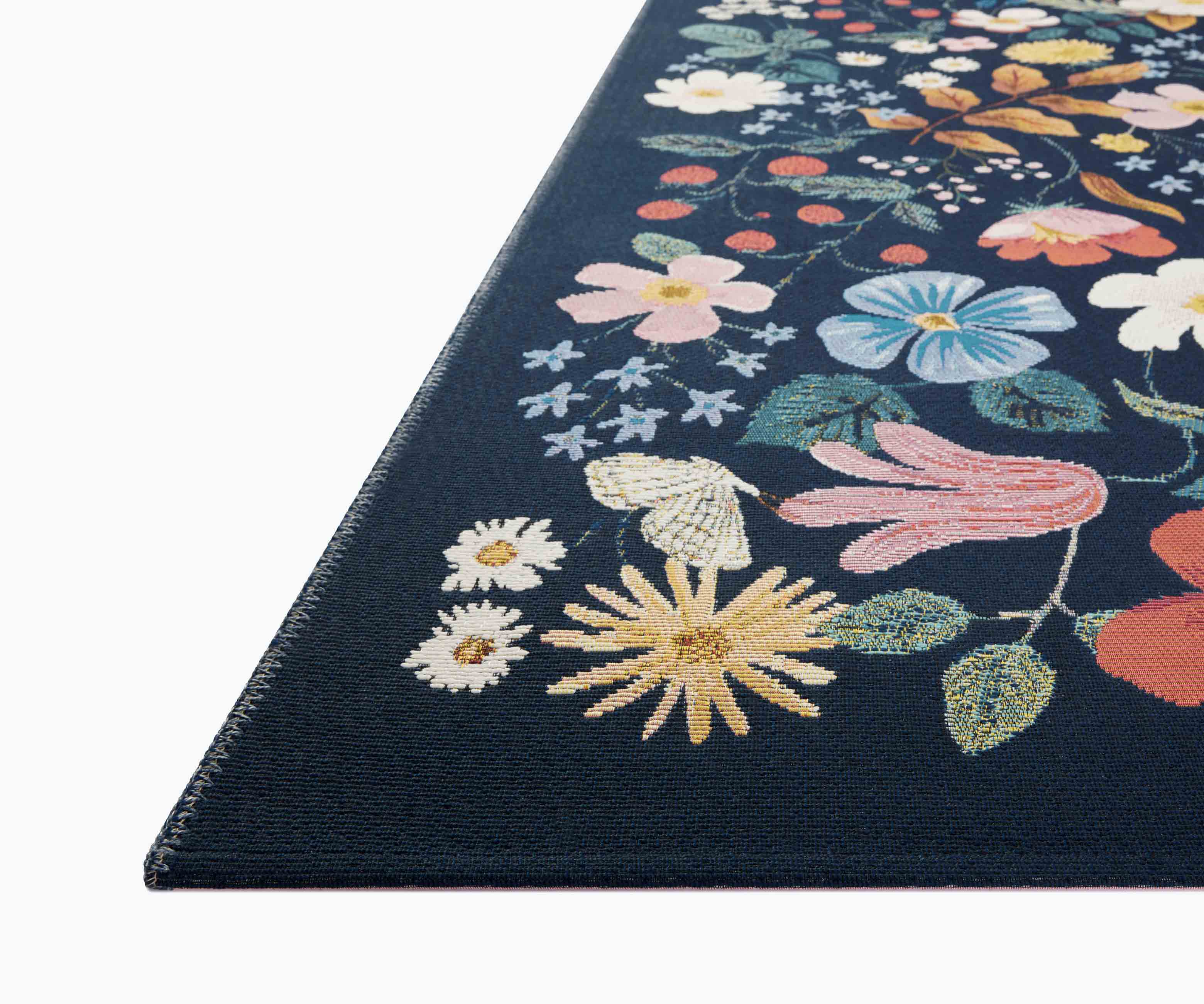 Perennial Strawberry Fields Power Loomed Rug - Black - Image 6