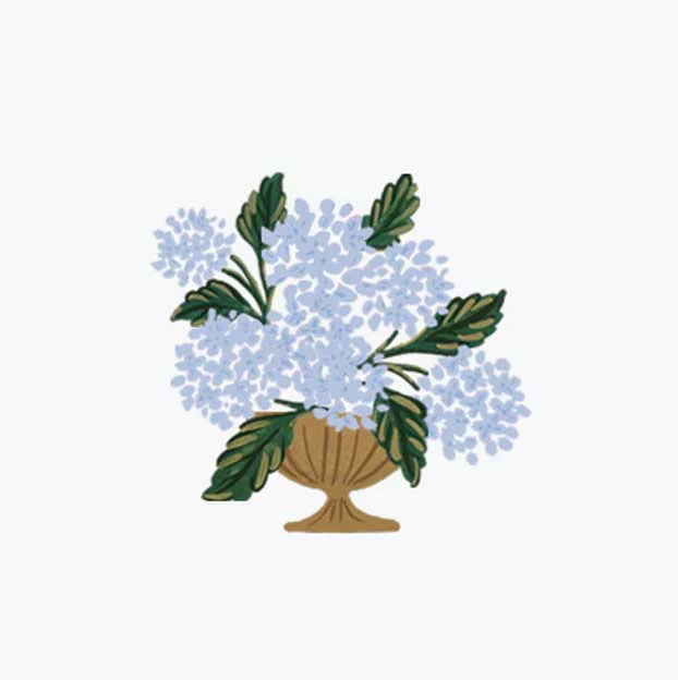 Floral Personalized Stationery  - Hydrangea Vase - Image 2