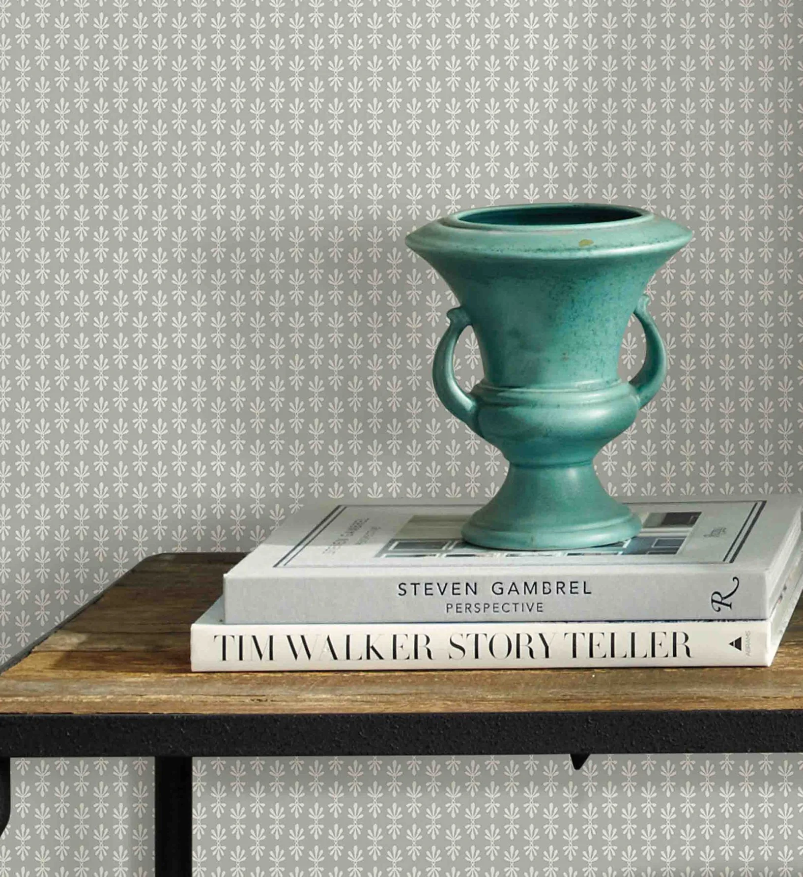 Petal Wallpaper - Grey & White - Image 2