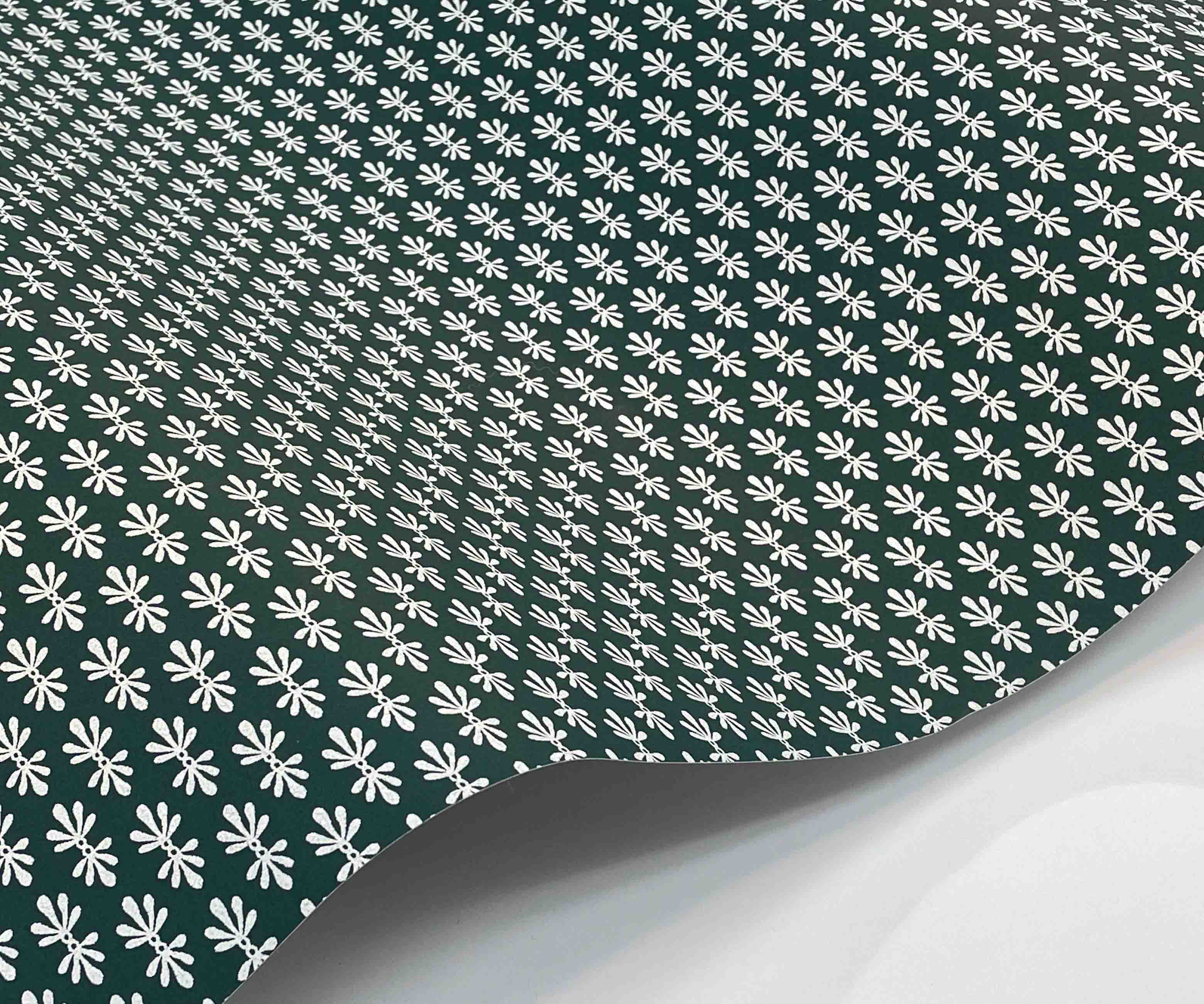 Petal Wallpaper Sample - Teal & White - Image 2
