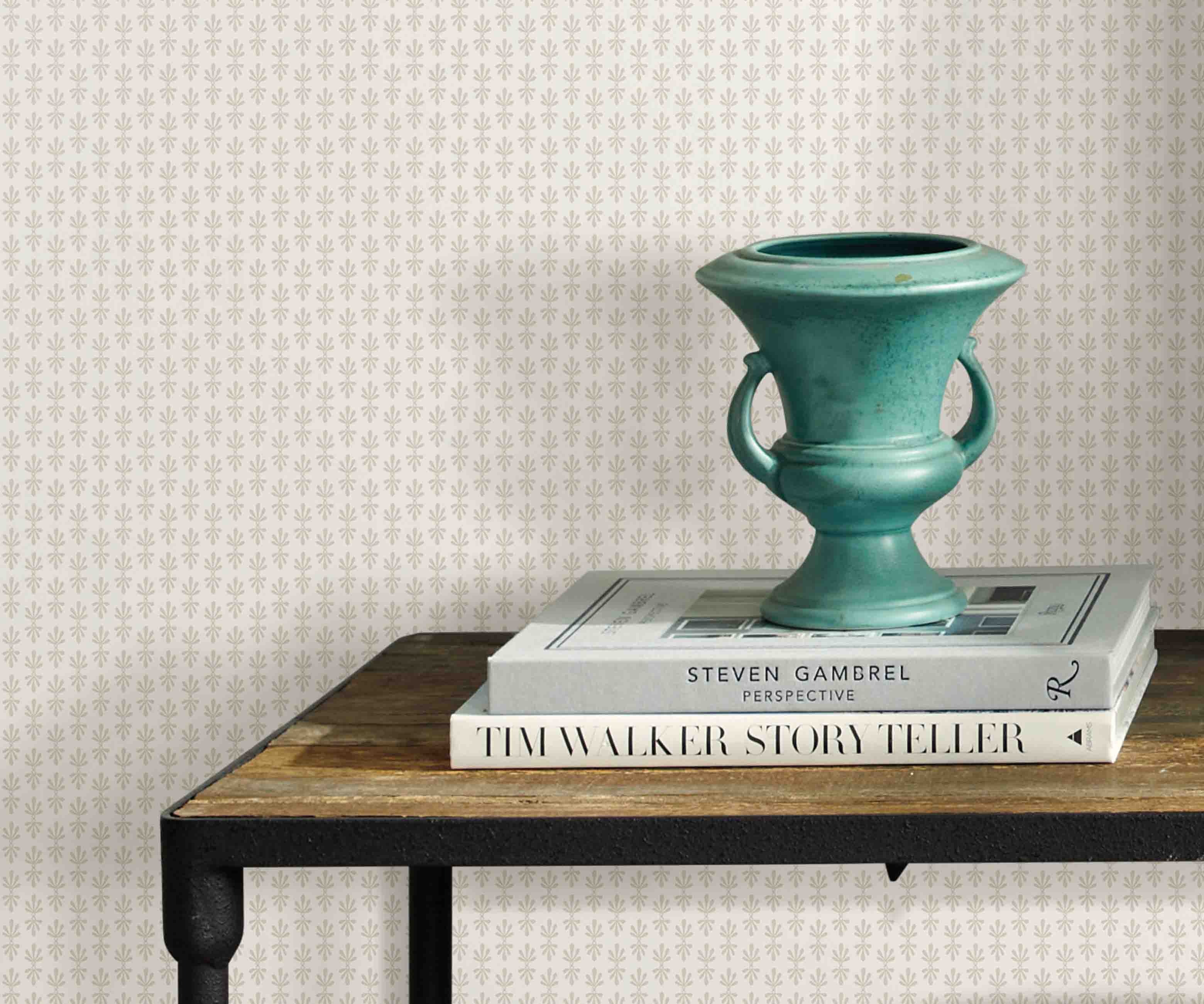 Petal Wallpaper Sample - White & Linen - Image 3