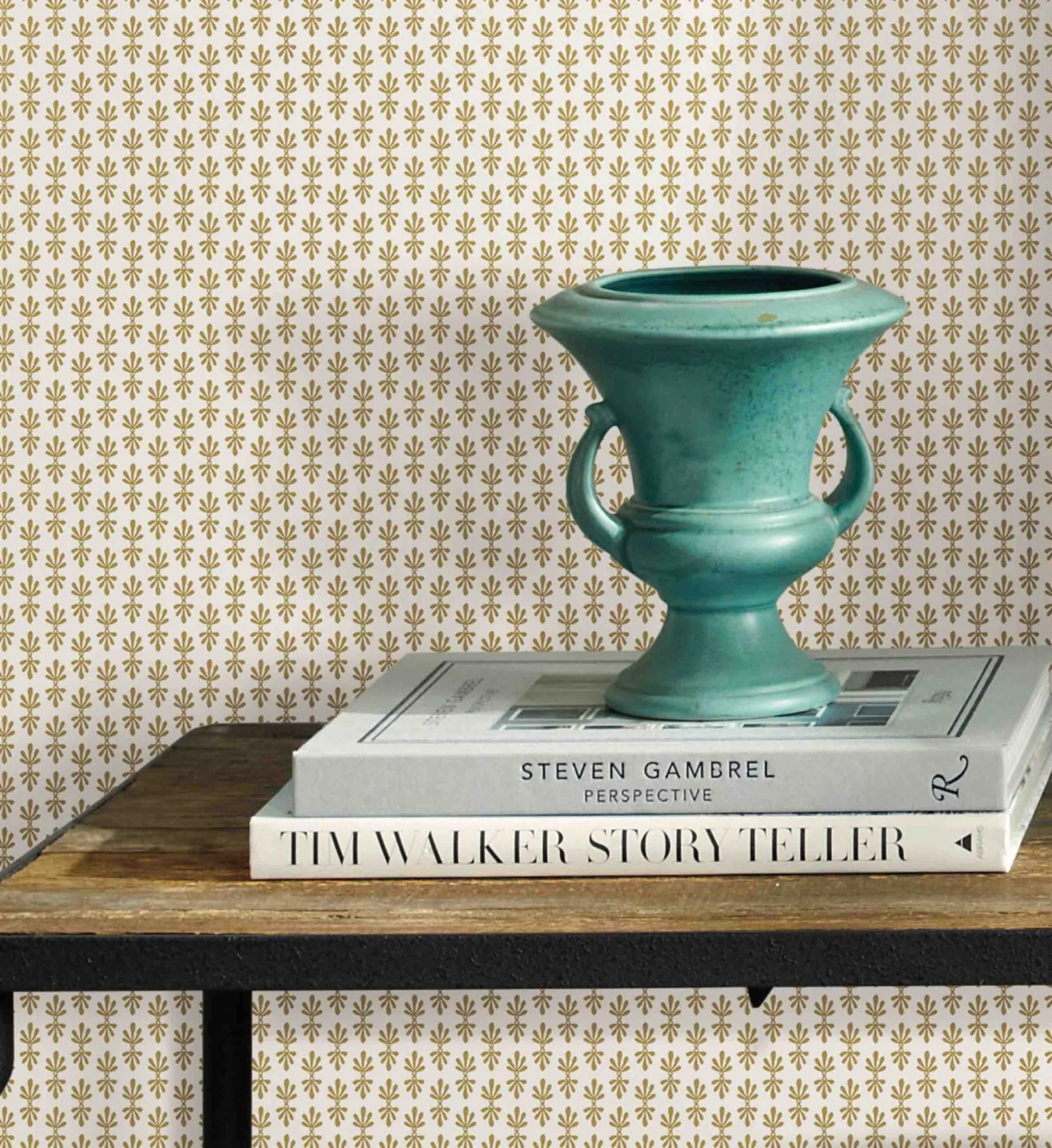 Petal Wallpaper - White & Metallic Gold - Image 2