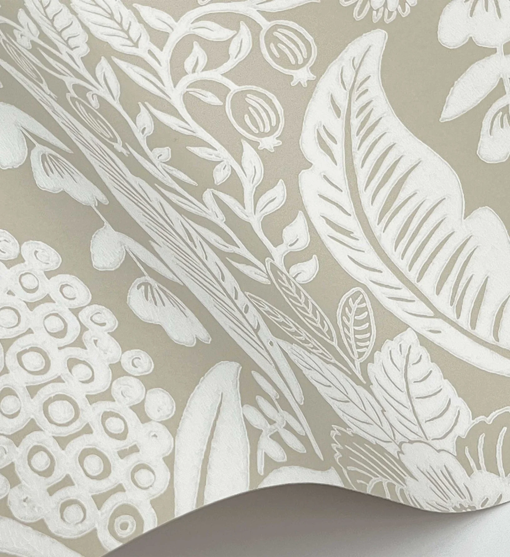 Pineapple Damask Wallpaper - Linen - Image 4