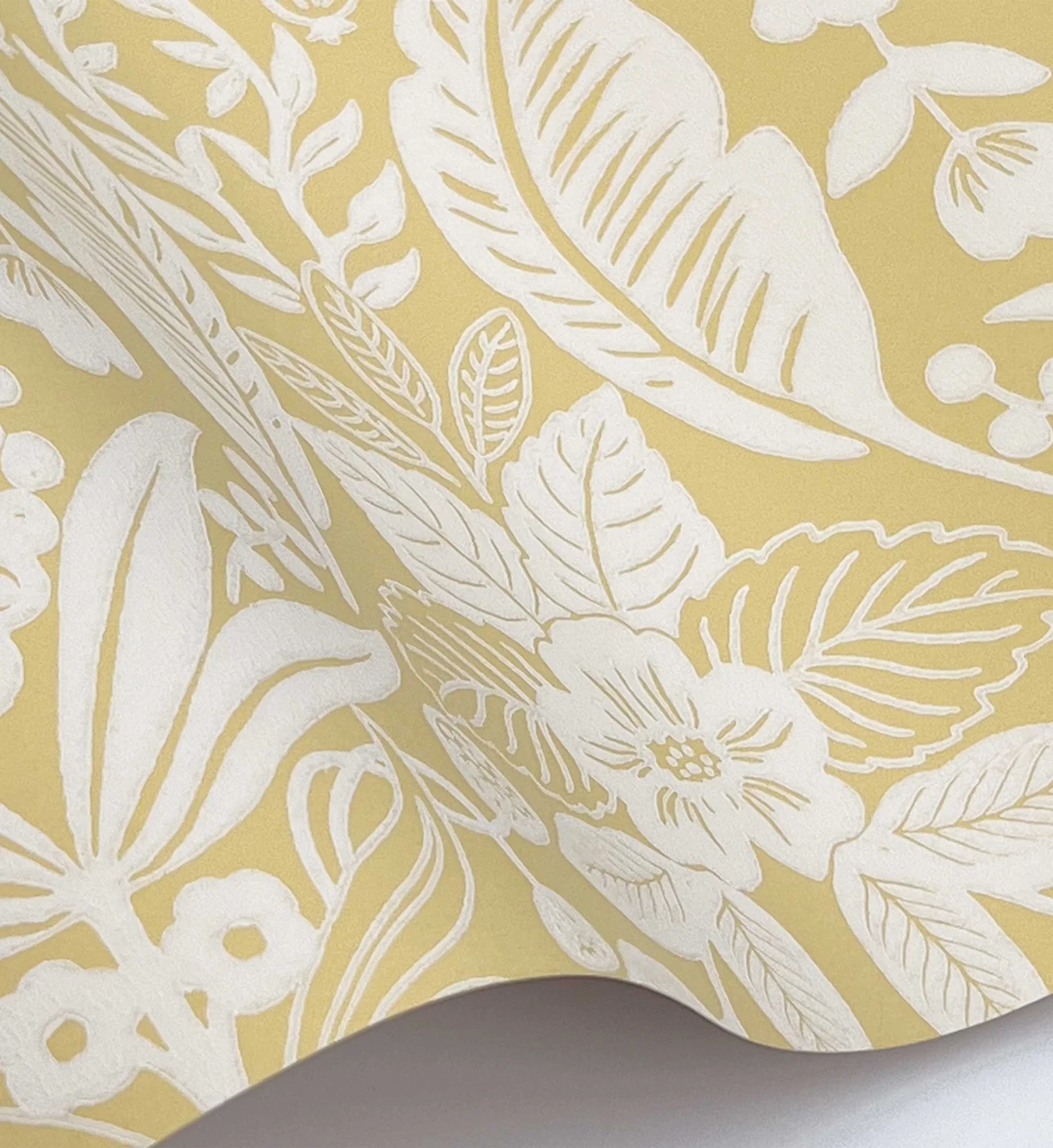 Pineapple Damask Wallpaper - Yellow - Image 4