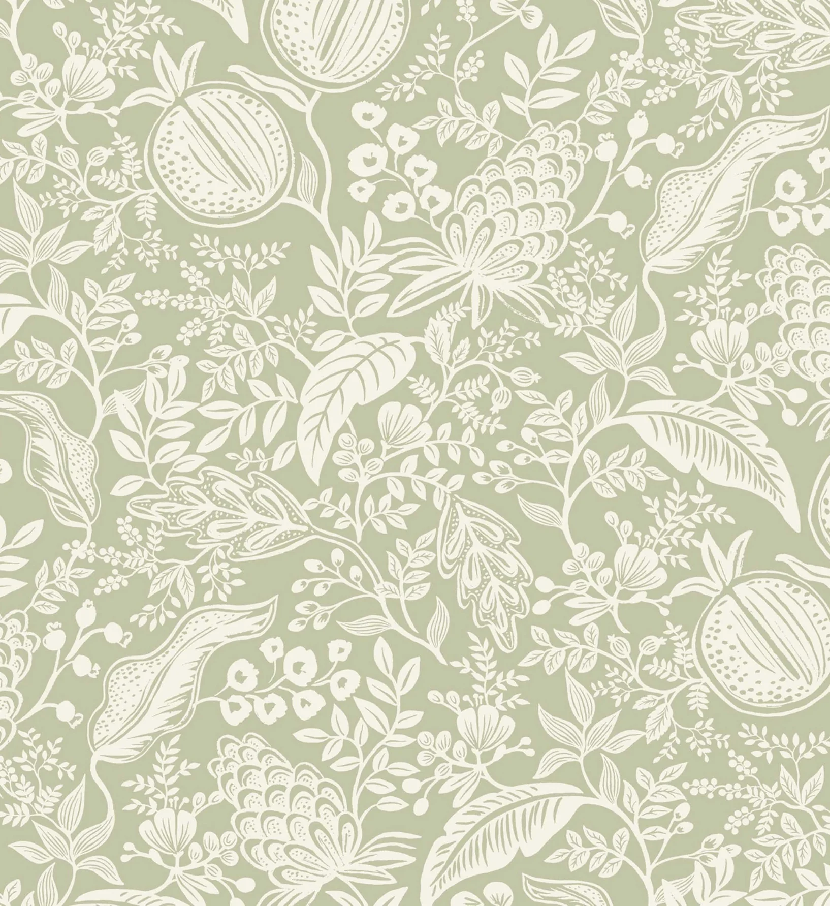 Pomegranate Peel & Stick Wallpaper - Pistachio & White - Image 3