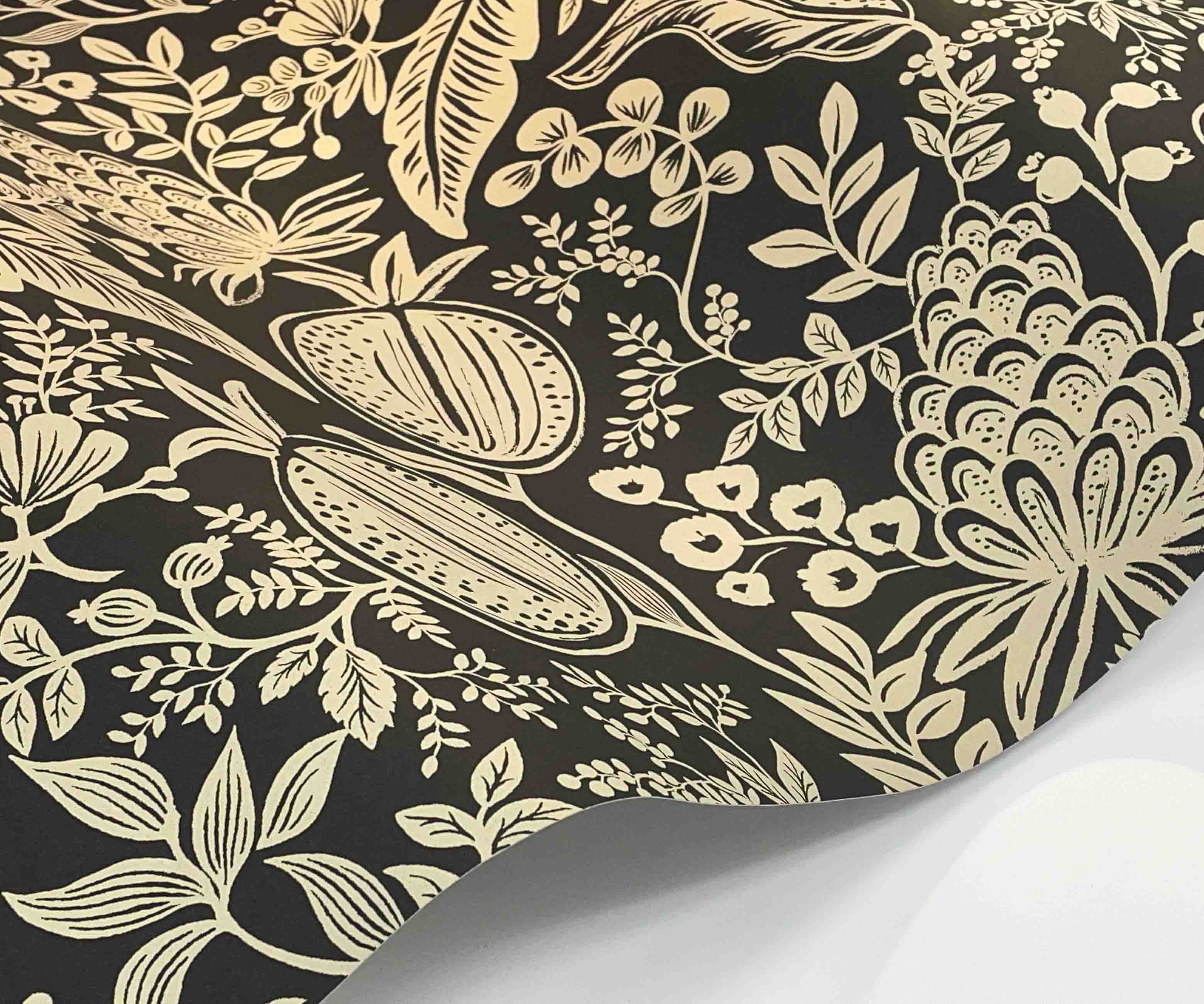 Pomegranate Wallpaper Sample - Black & Linen - Image 2