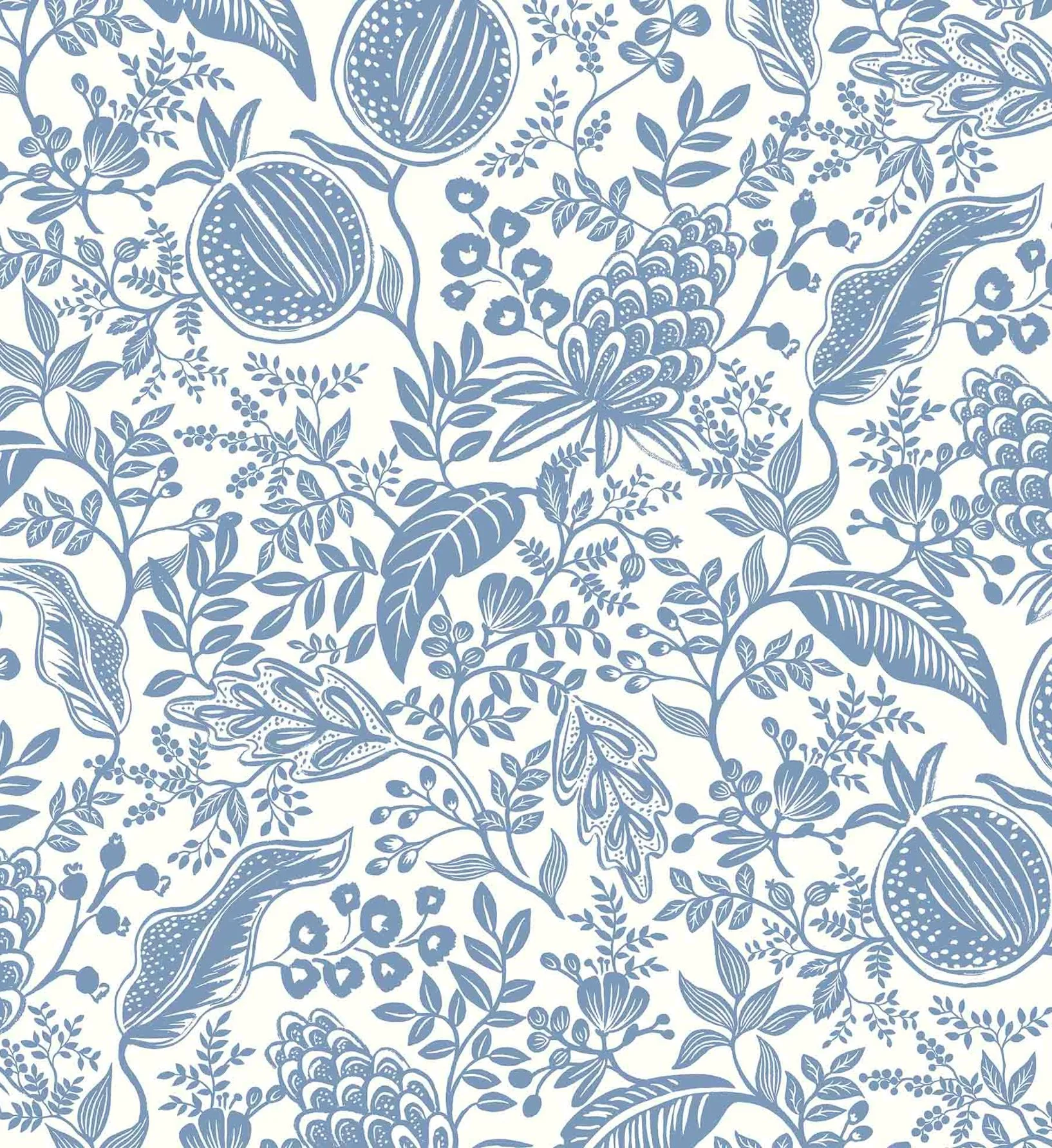 Pomegranate Wallpaper - White & Blue - Image 3