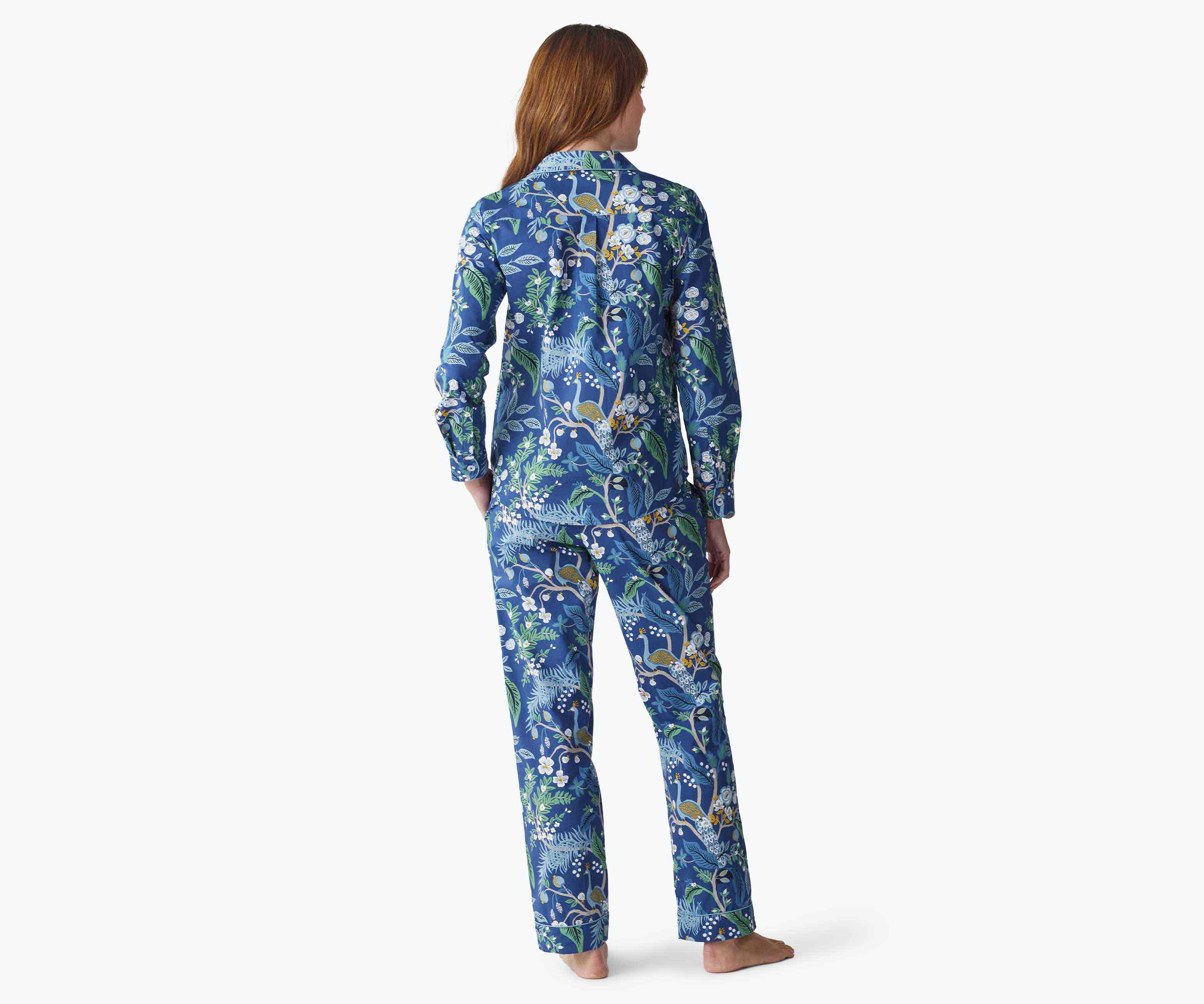 Poplin Button Front Long Set - Peacock - Image 6