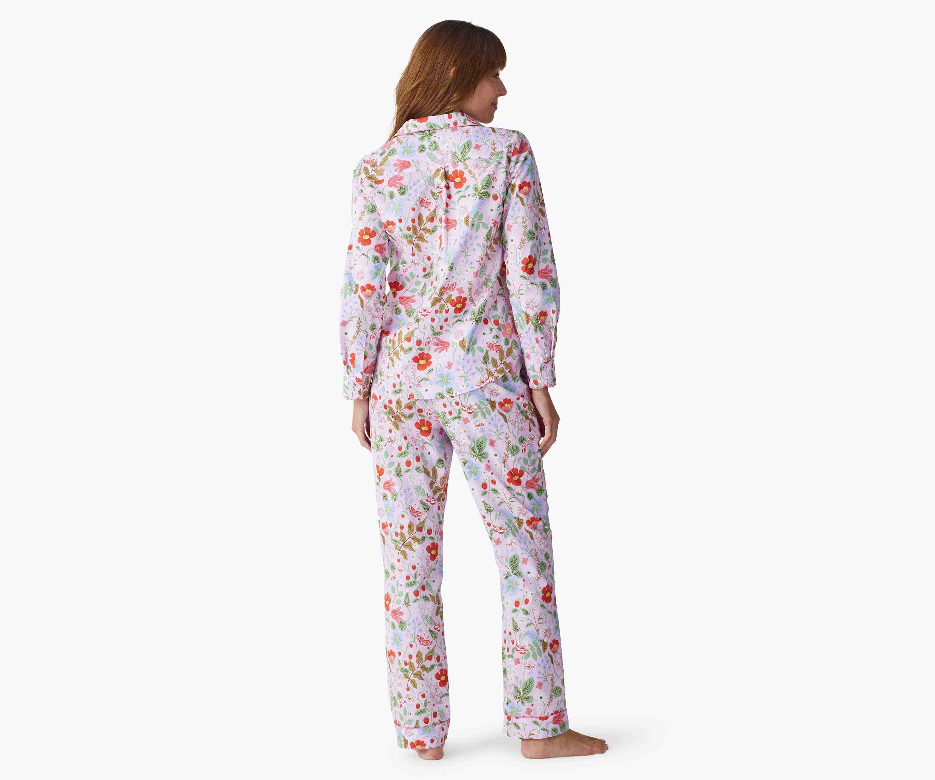 Poplin Button Front Long Set - Strawberry Fields - Image 7