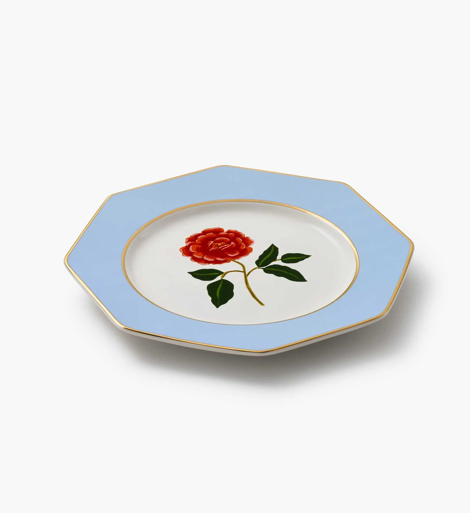 Porcelain Dessert Plate Set - Roses - Image 15
