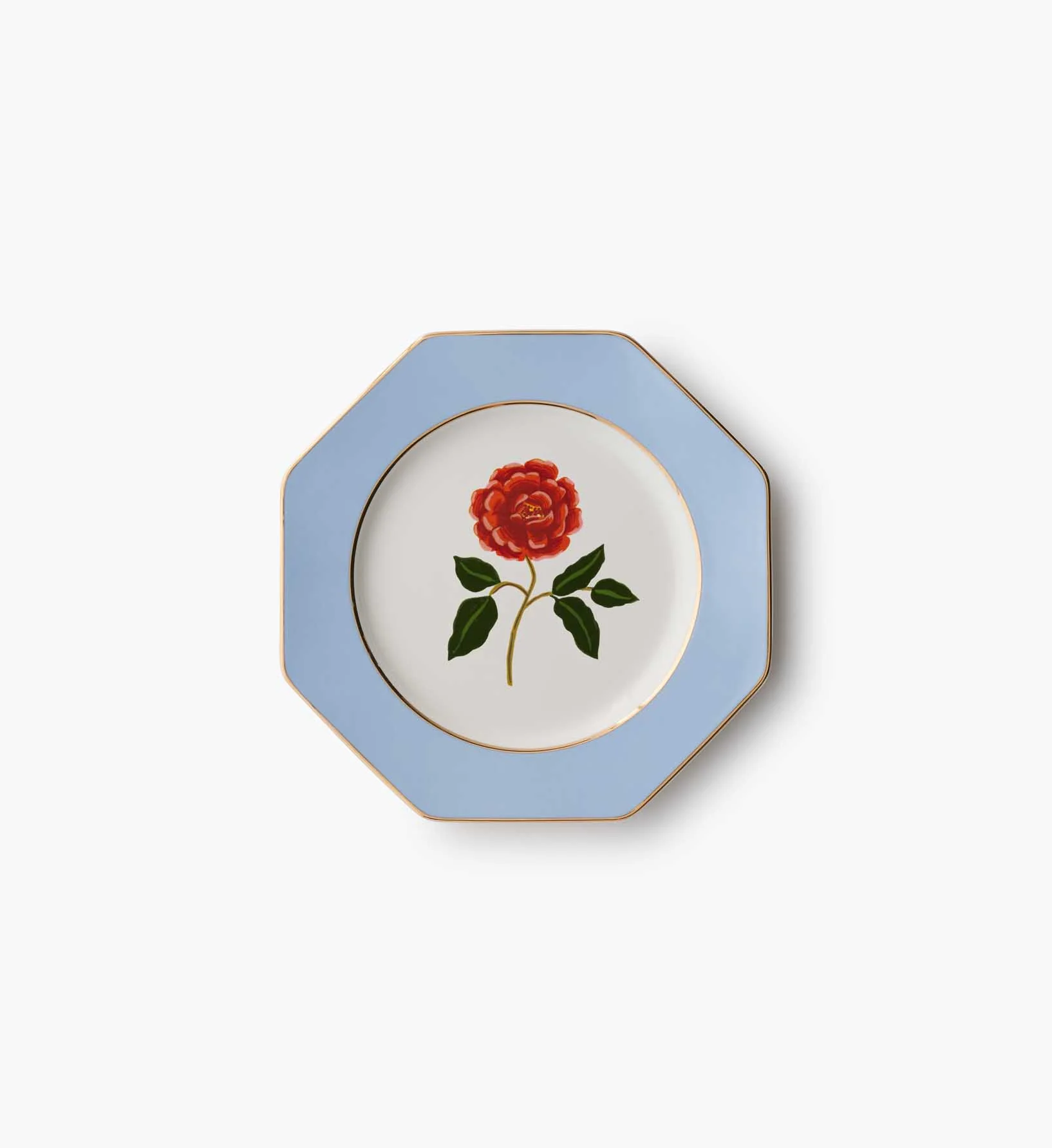 Porcelain Dessert Plate Set - Roses - Image 9