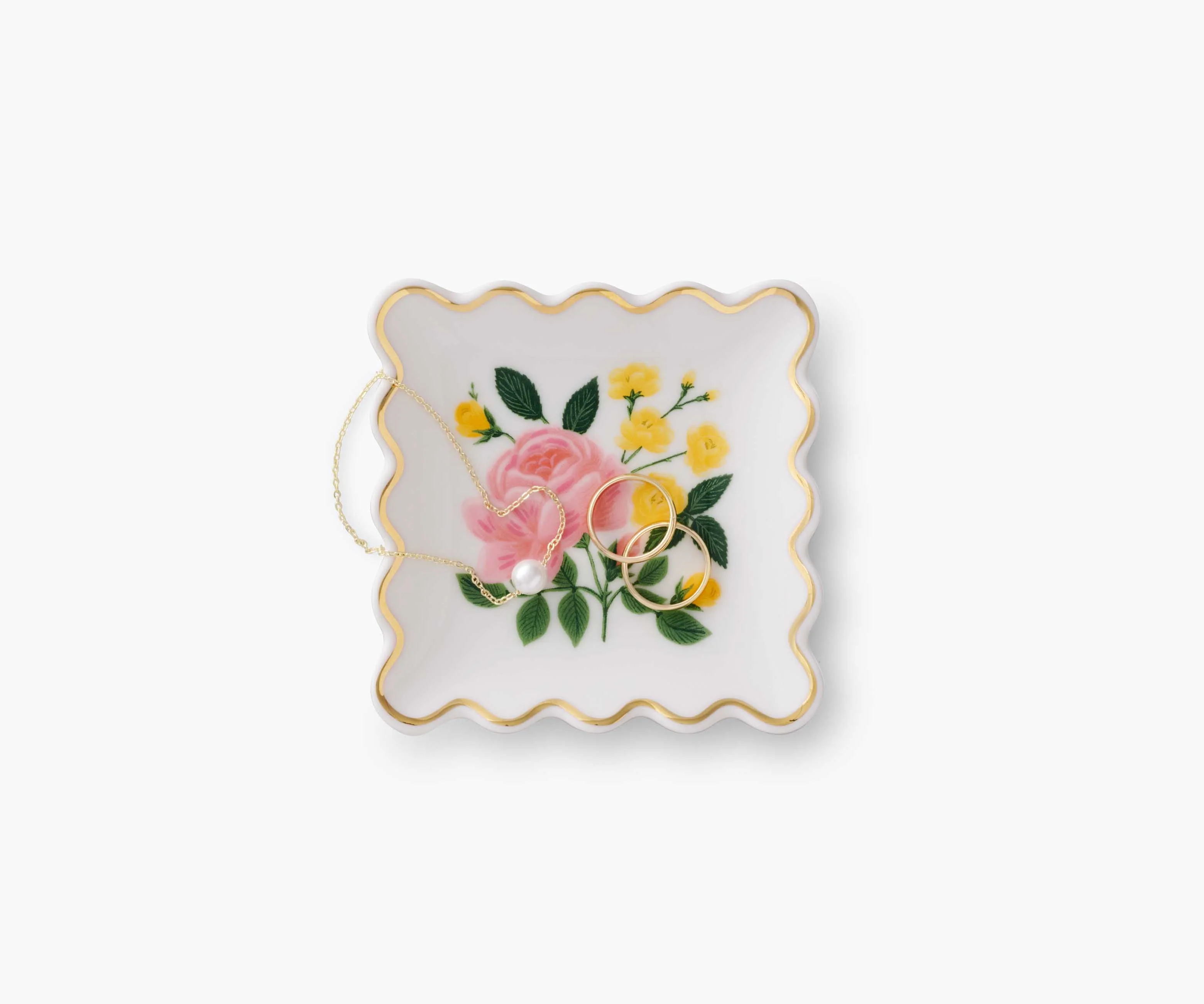 Porcelain Ring Dish - Roses - Image 4
