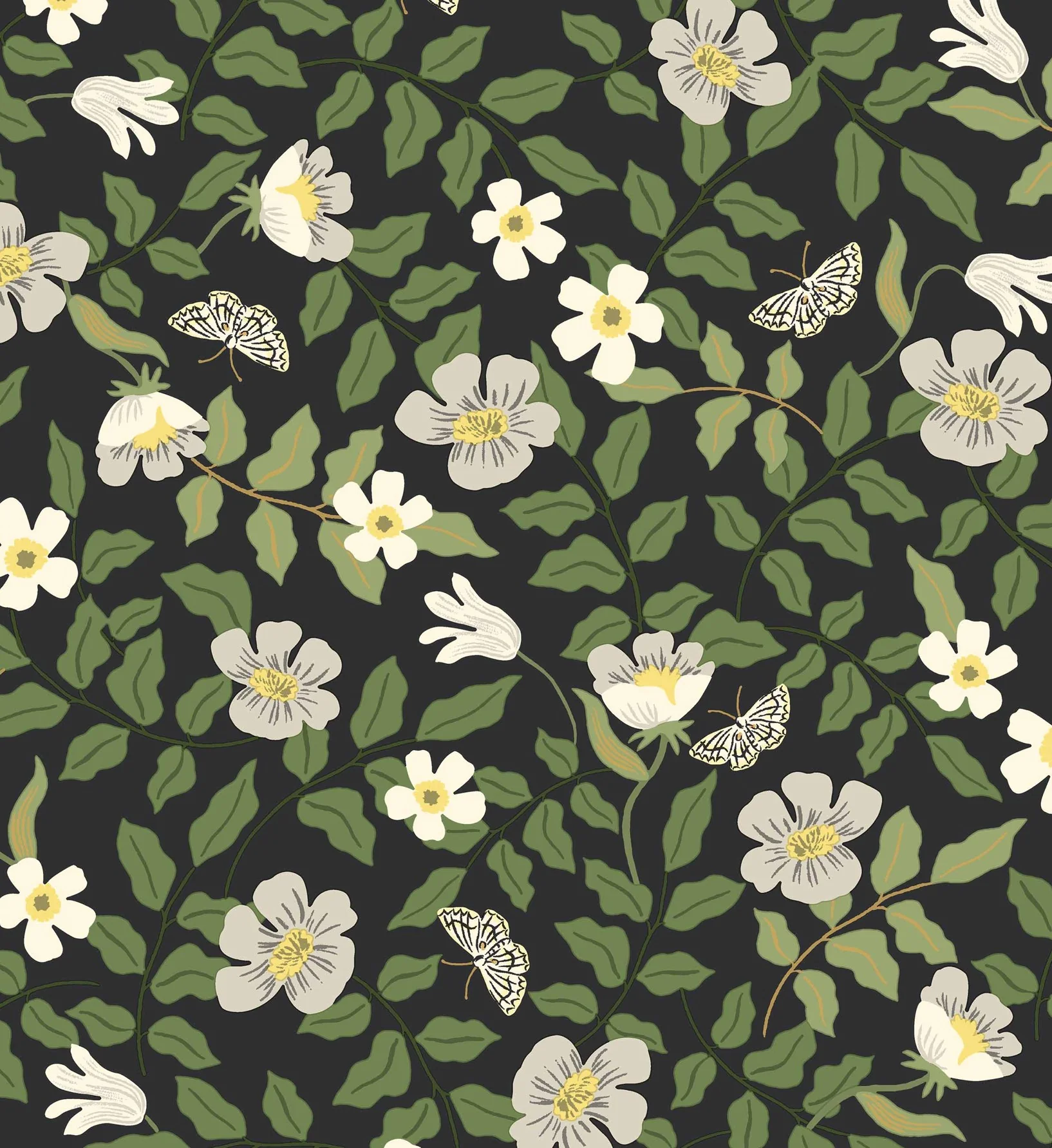 Primrose Peel & Stick Wallpaper - Linen & Black - Image 3