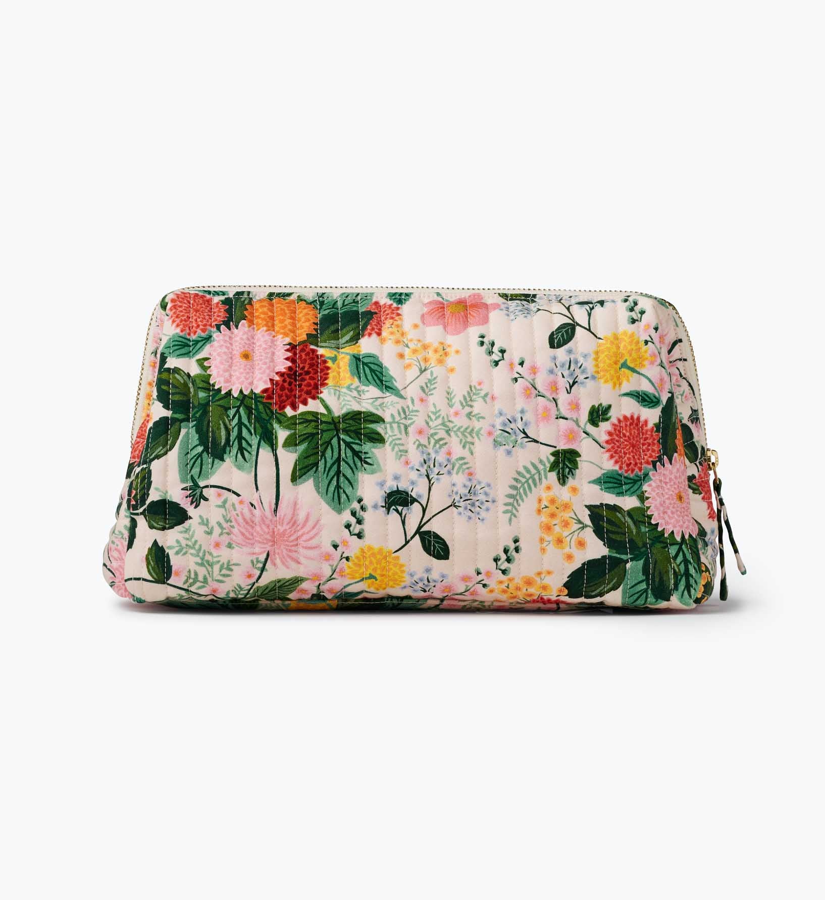 Quilted Large Cosmetic Pouch - Dahlia - Image 4