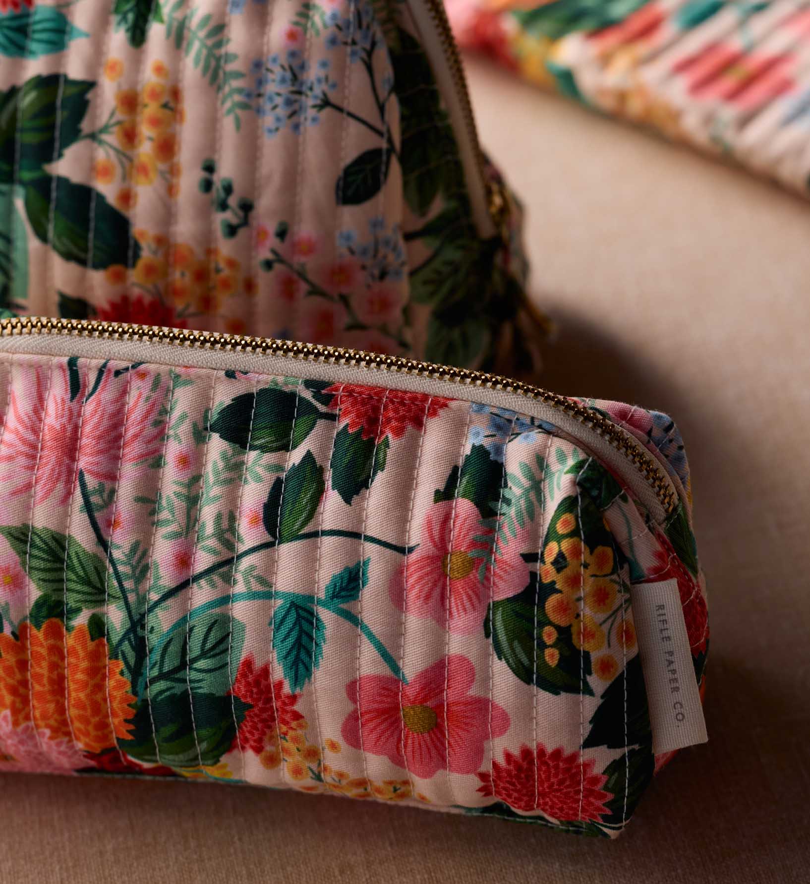 Quilted Small Cosmetic Pouch - Dahlia - Image 2
