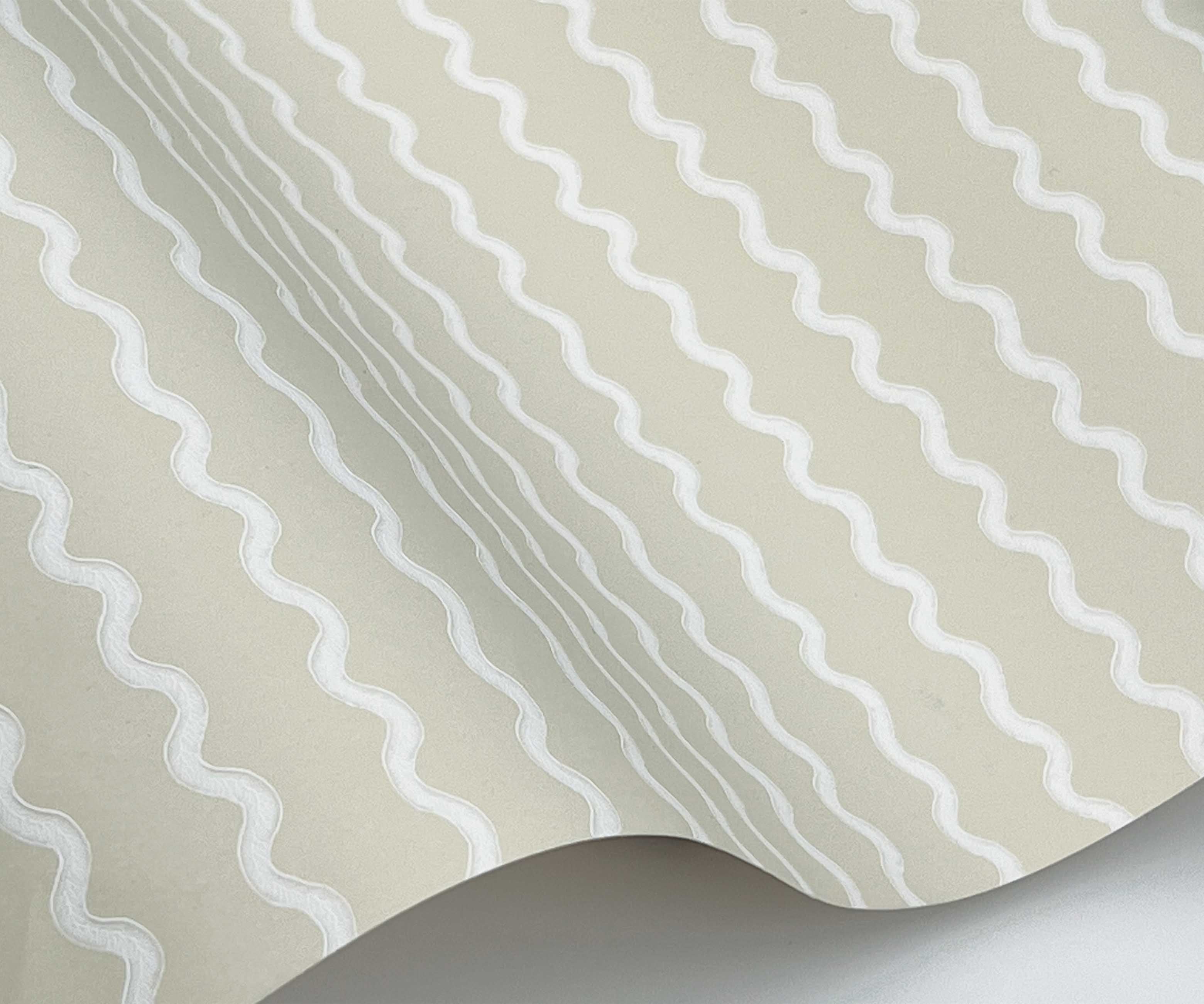 Rickrack Wallpaper - Linen - Image 4