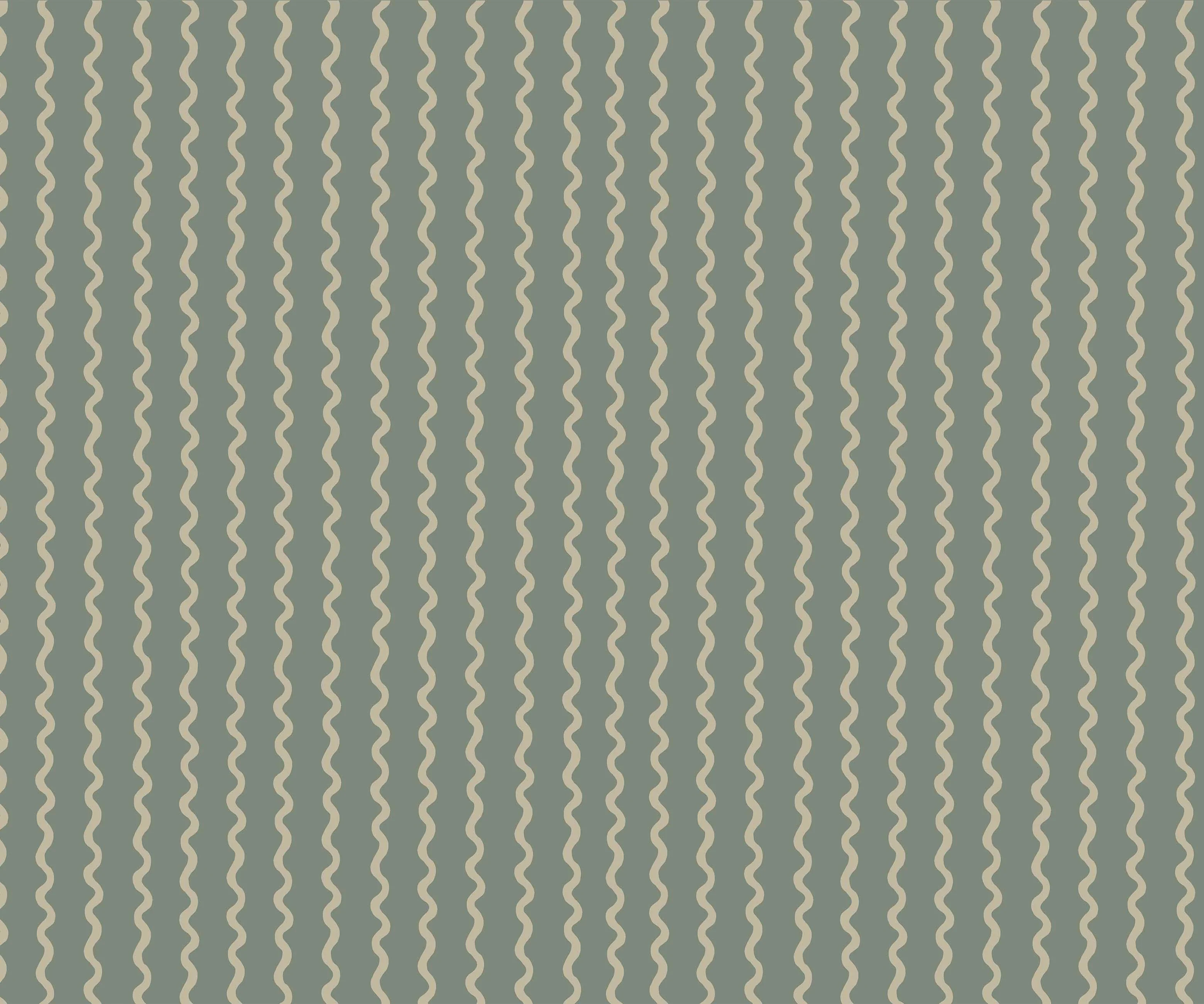 Rickrack Wallpaper - Moss - Image 3
