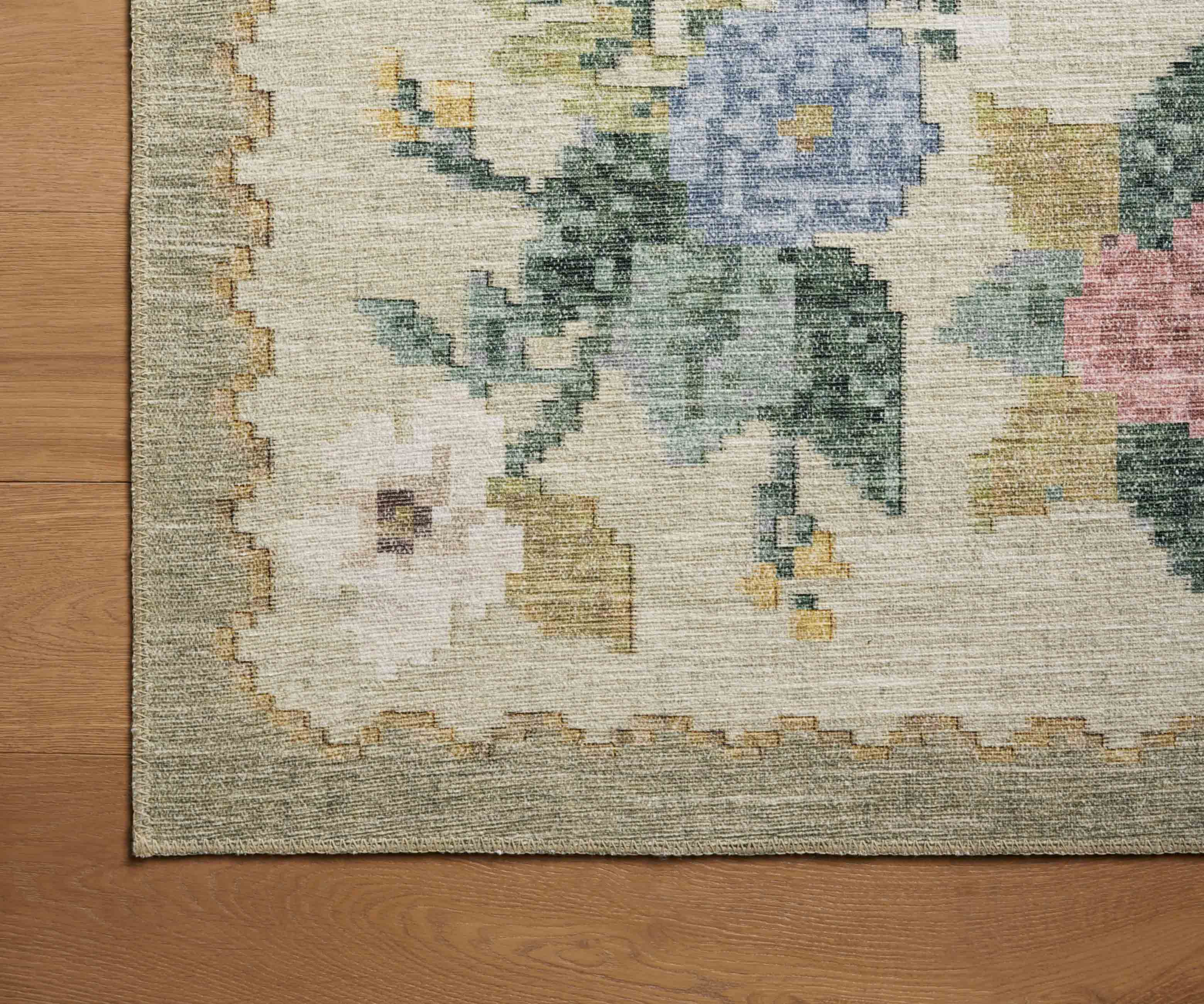 Rosa Antique Rose Power Loomed Rug - Cream - Image 4