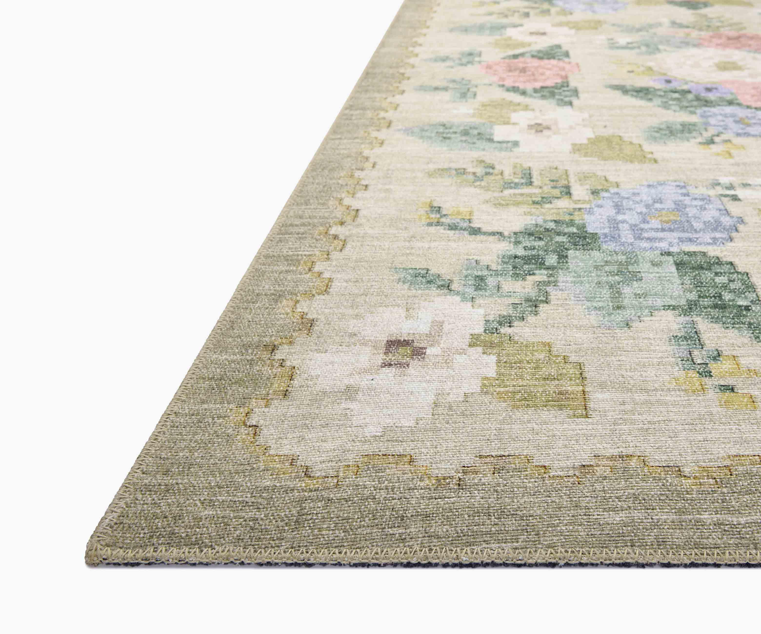 Rosa Antique Rose Power Loomed Rug - Cream - Image 5