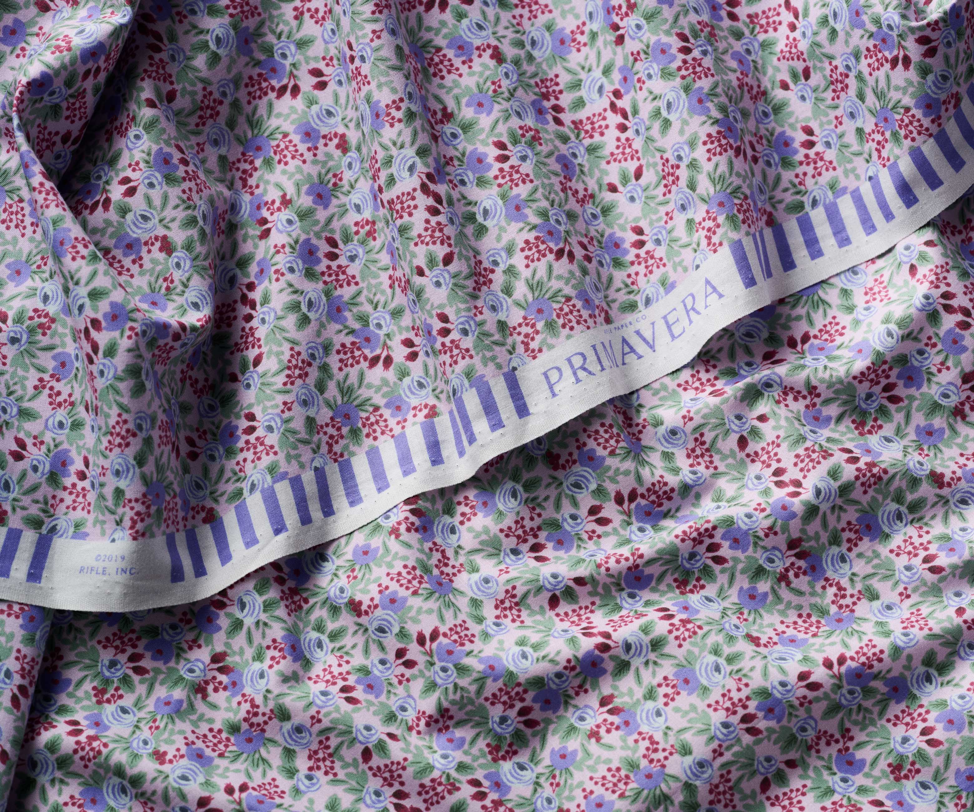 Rosa Cotton Fabric - Lilac - Image 2