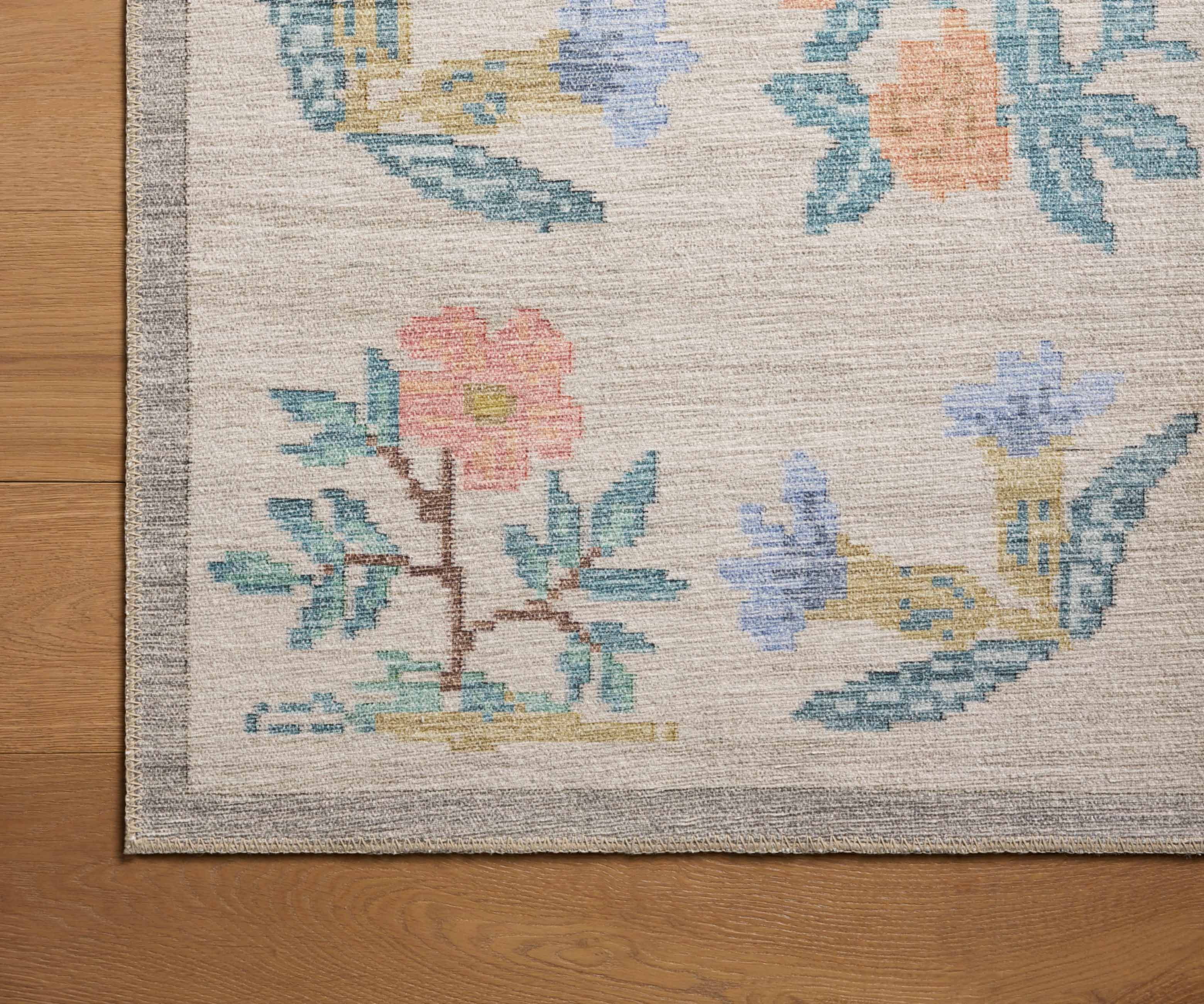 Rosa Hawthorne Power Loomed Rug - Cream - Image 4