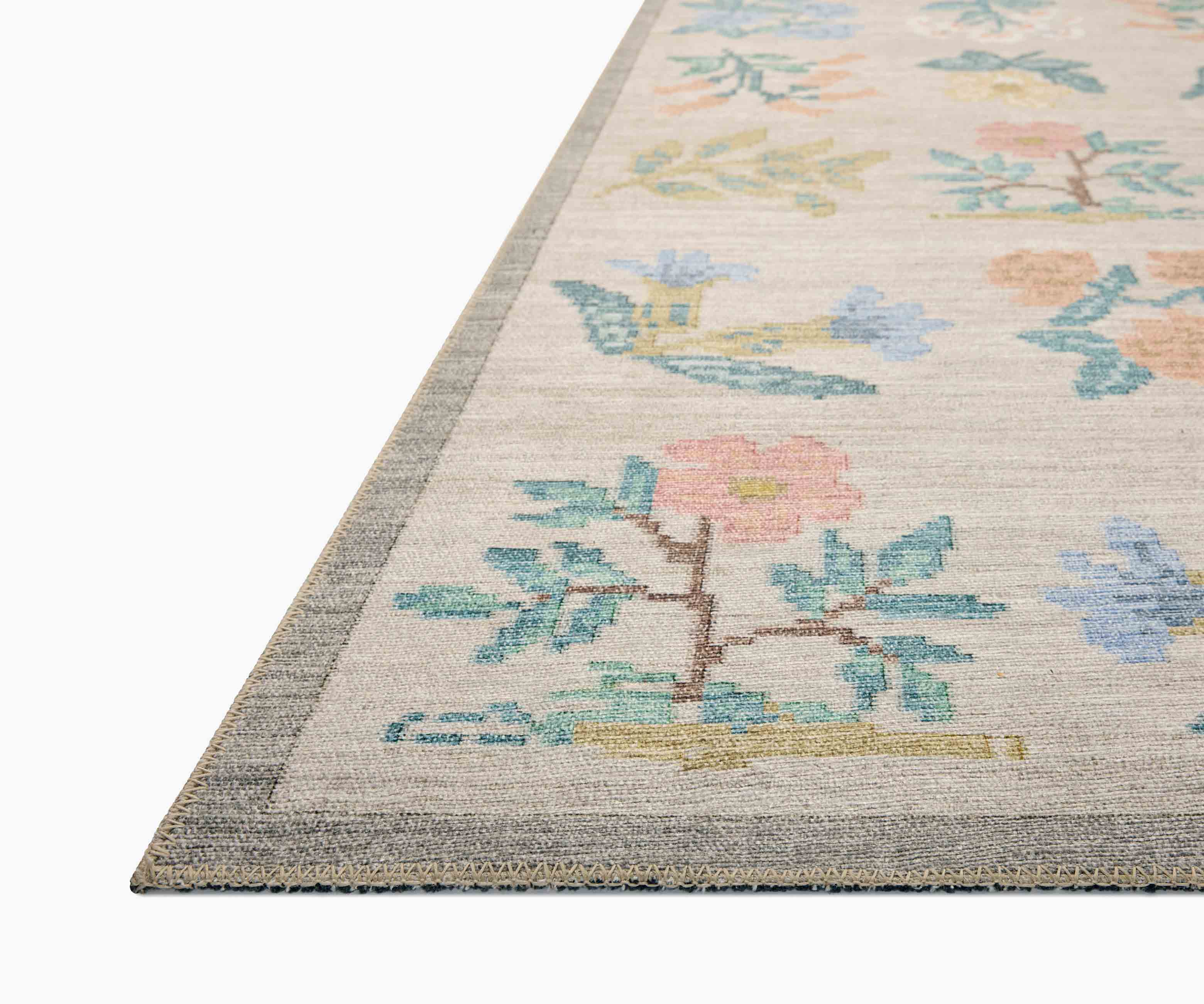 Rosa Hawthorne Power Loomed Rug - Cream - Image 5