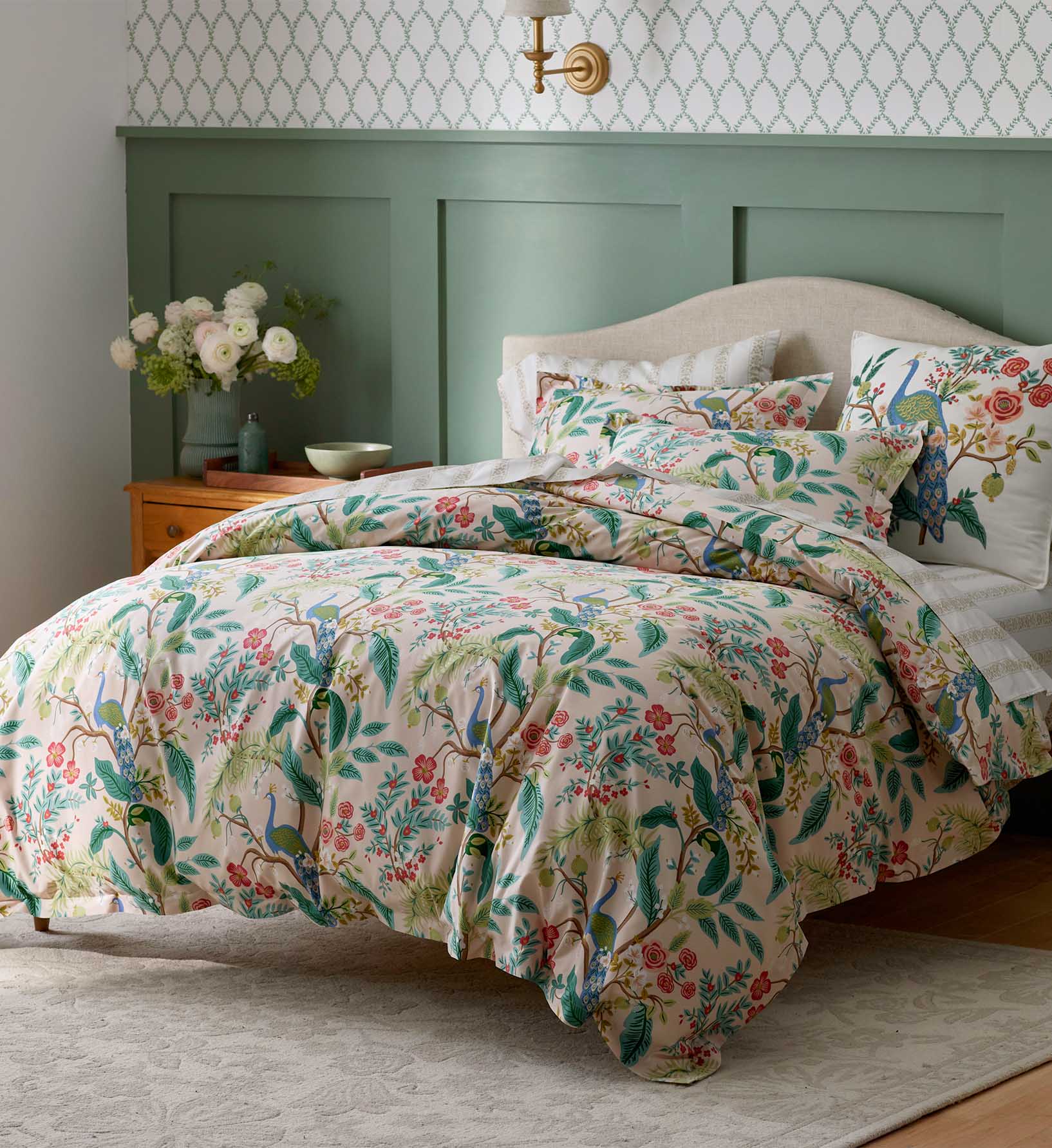 Sateen Comforter - Peacock Blush - Image 2