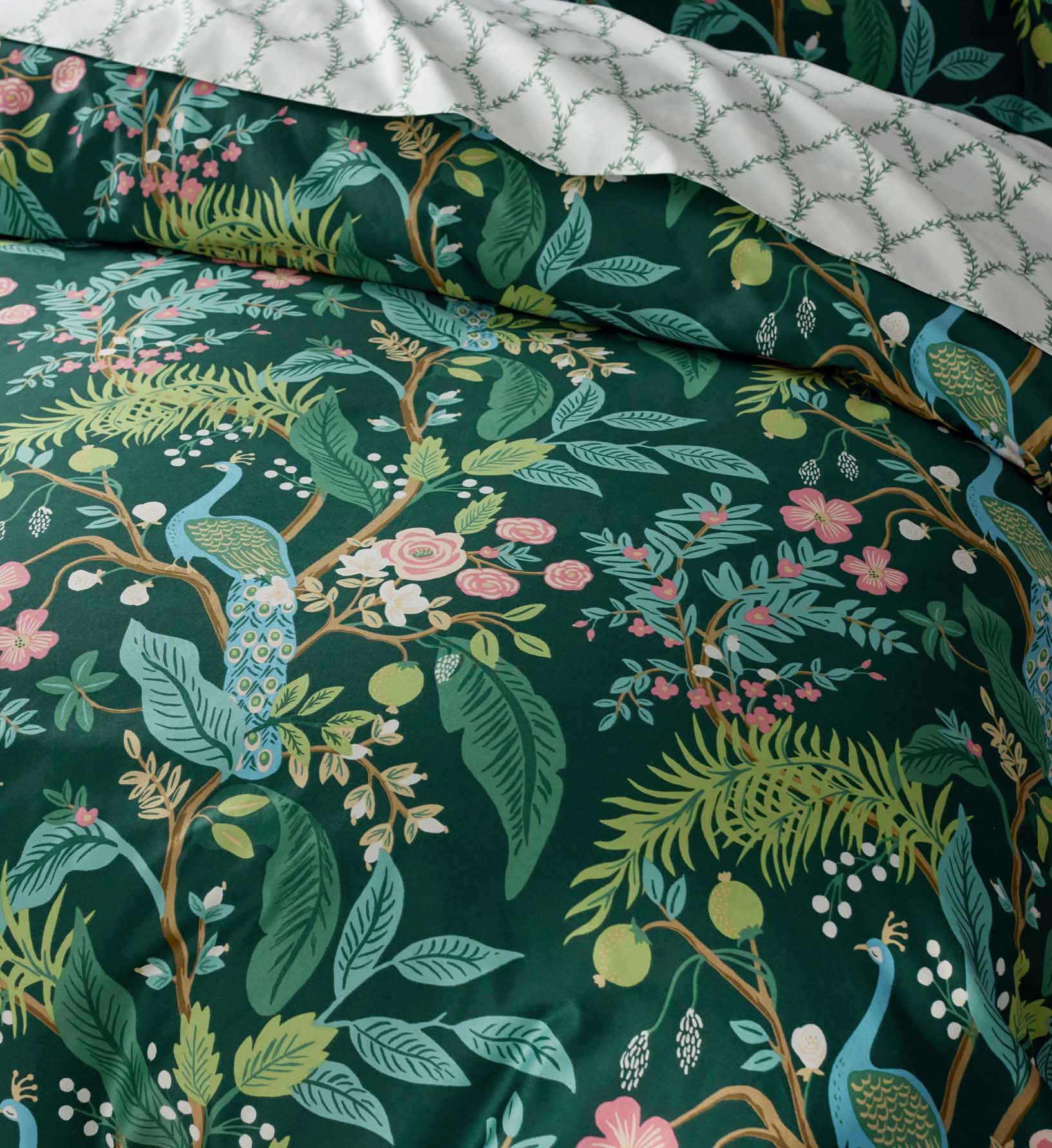 Sateen Duvet Cover - Peacock Emerald - Image 4