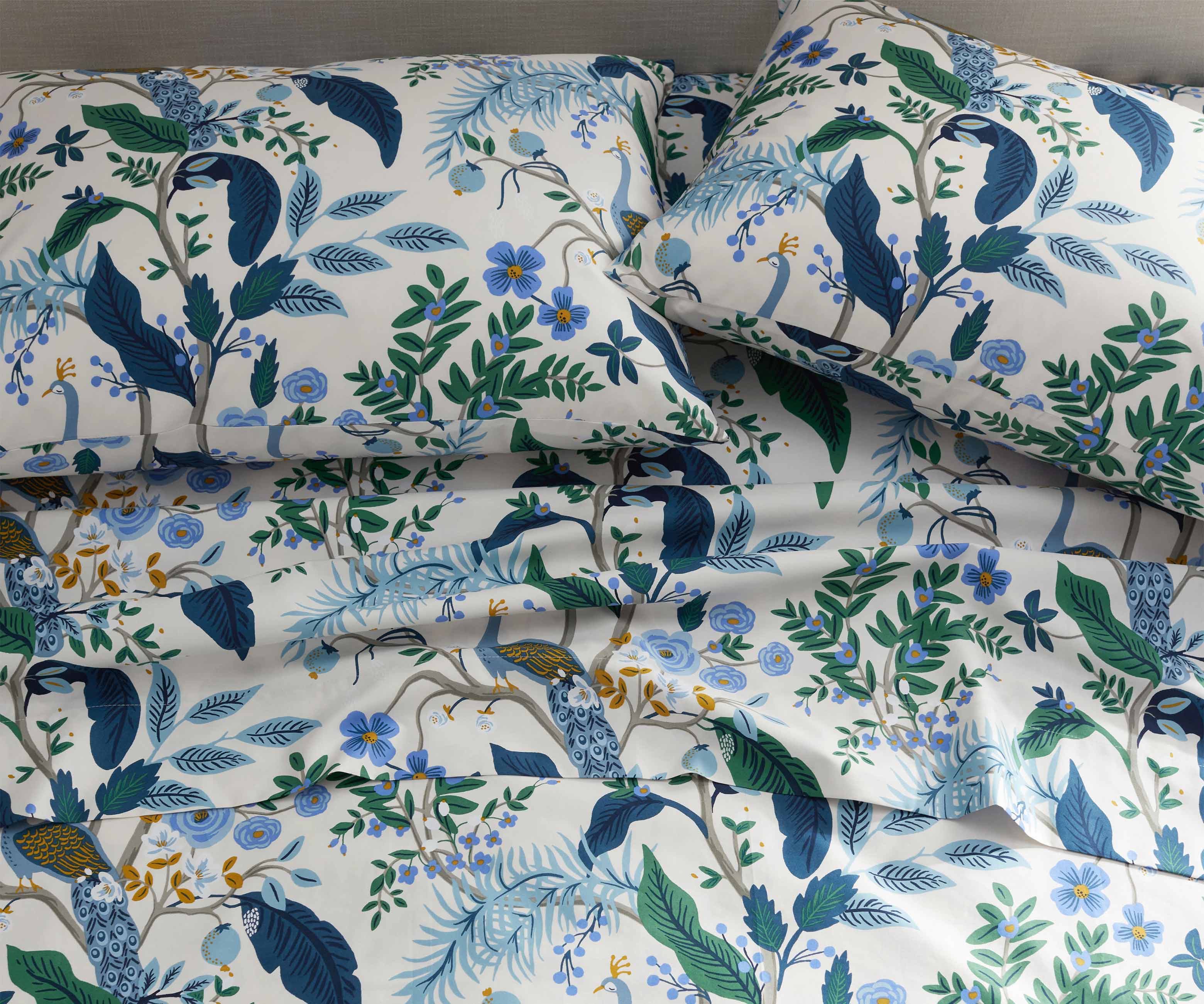 Sateen Fitted Sheet - Peacock Ivory - Image 3