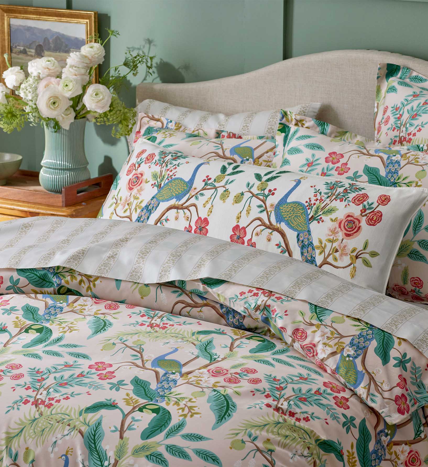 Sateen Sham - Peacock Blush - Image 2