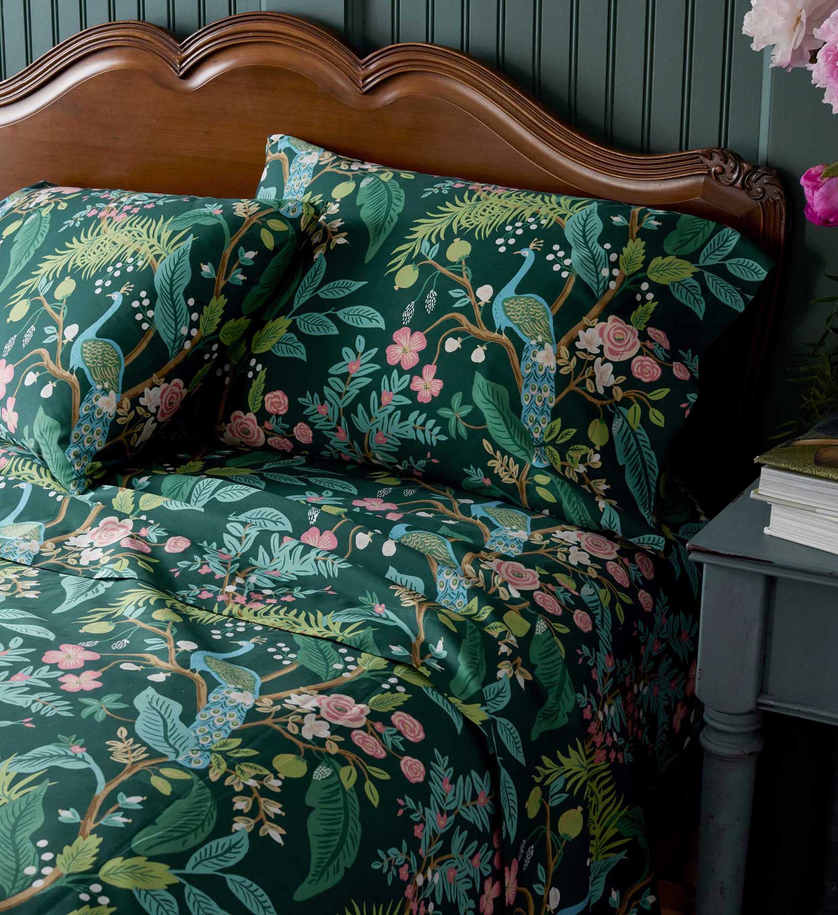 Sateen Flat Sheet - Peacock Emerald - Image 2