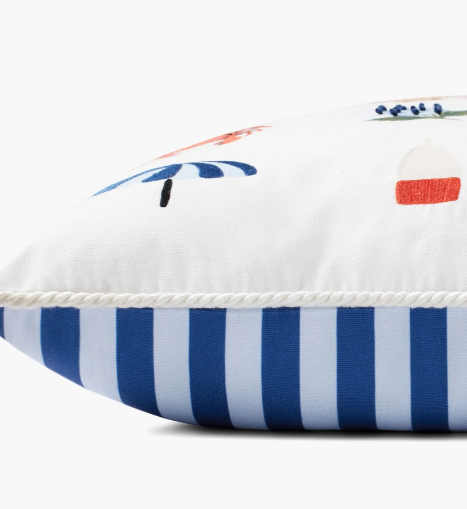 Seaside Embroidered Pillow - White - Image 5