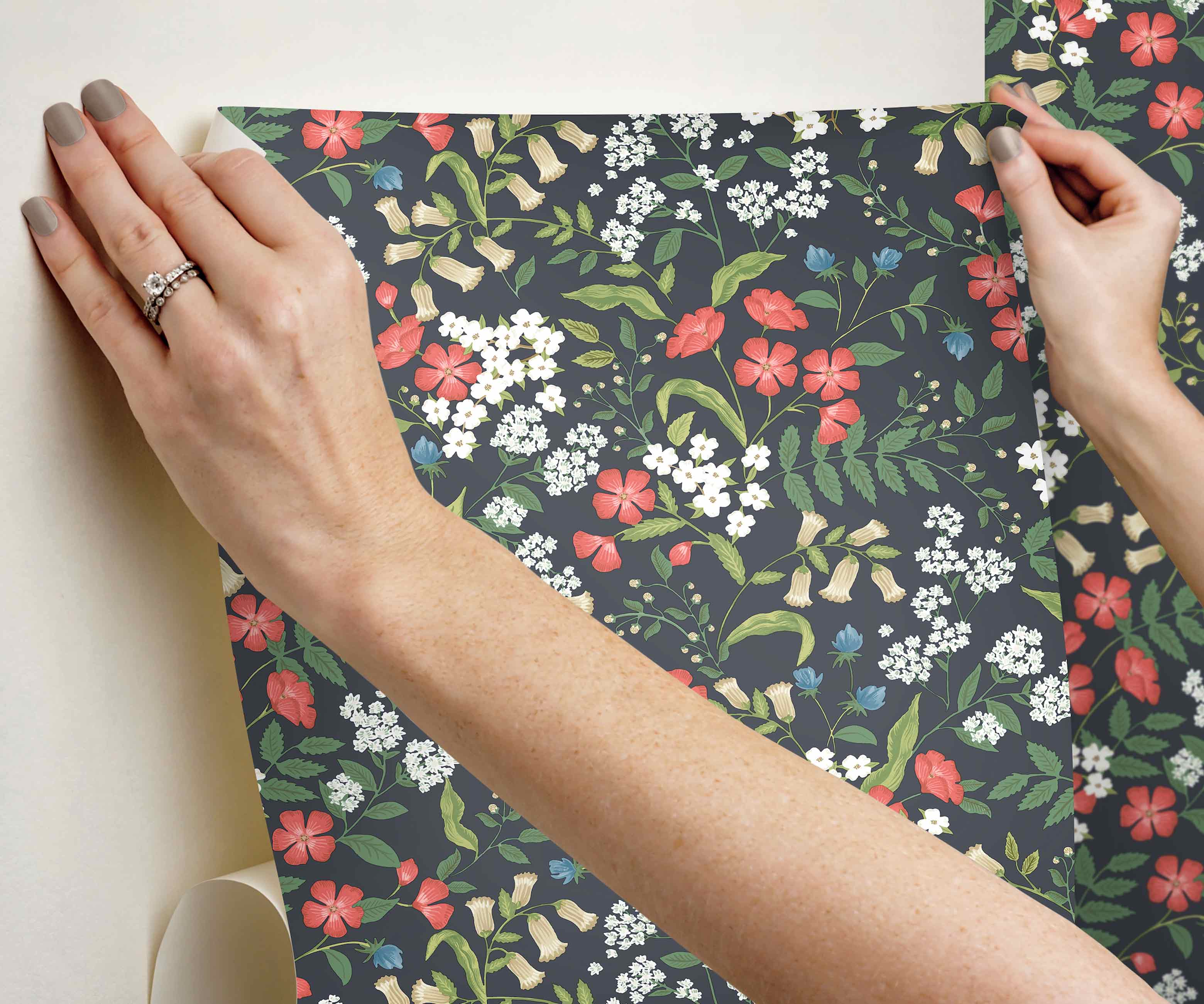 Sweetbrier Peel & Stick Wallpaper - Black - Image 3