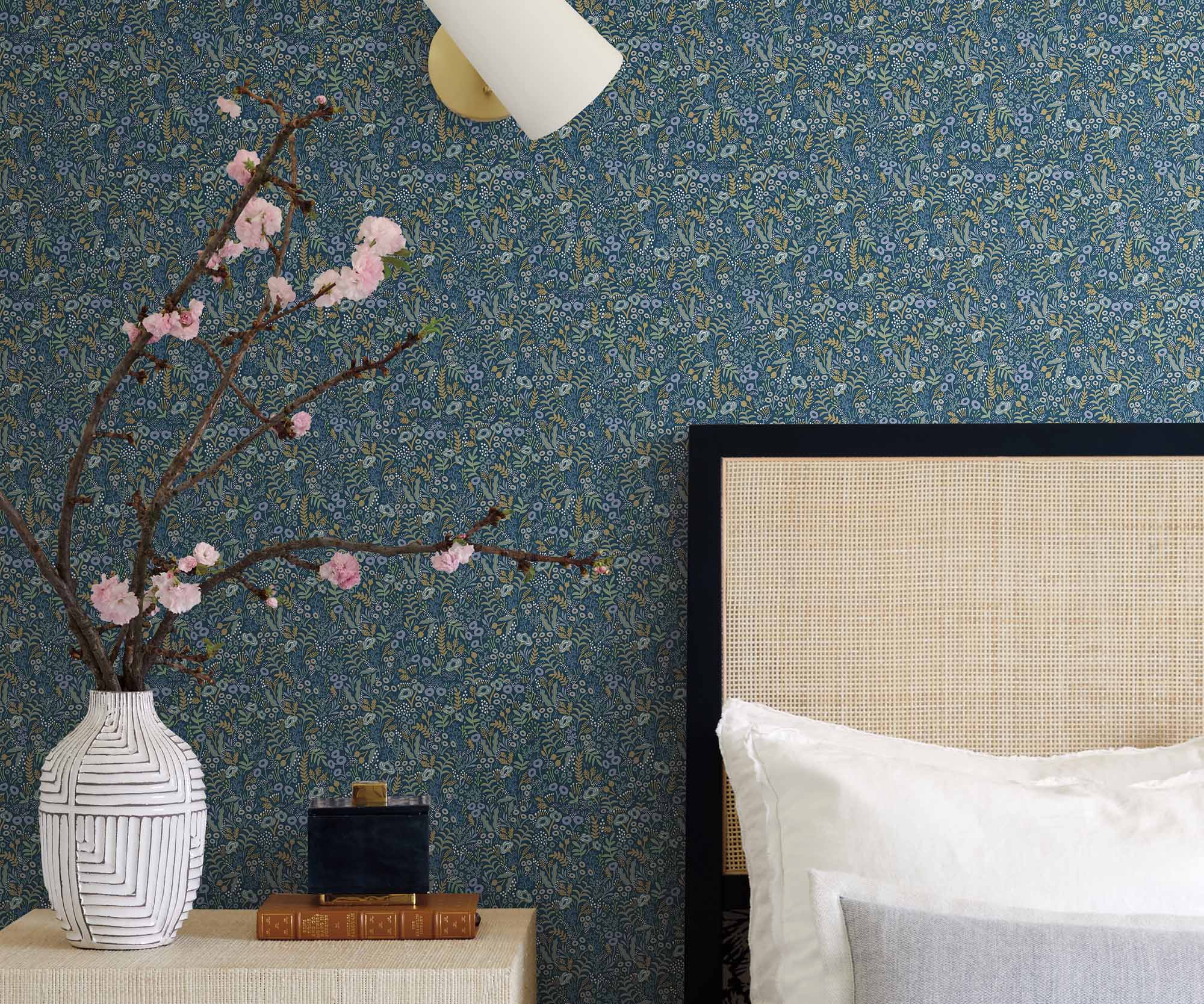 Tapestry Wallpaper Sample - Indigo - Image 3