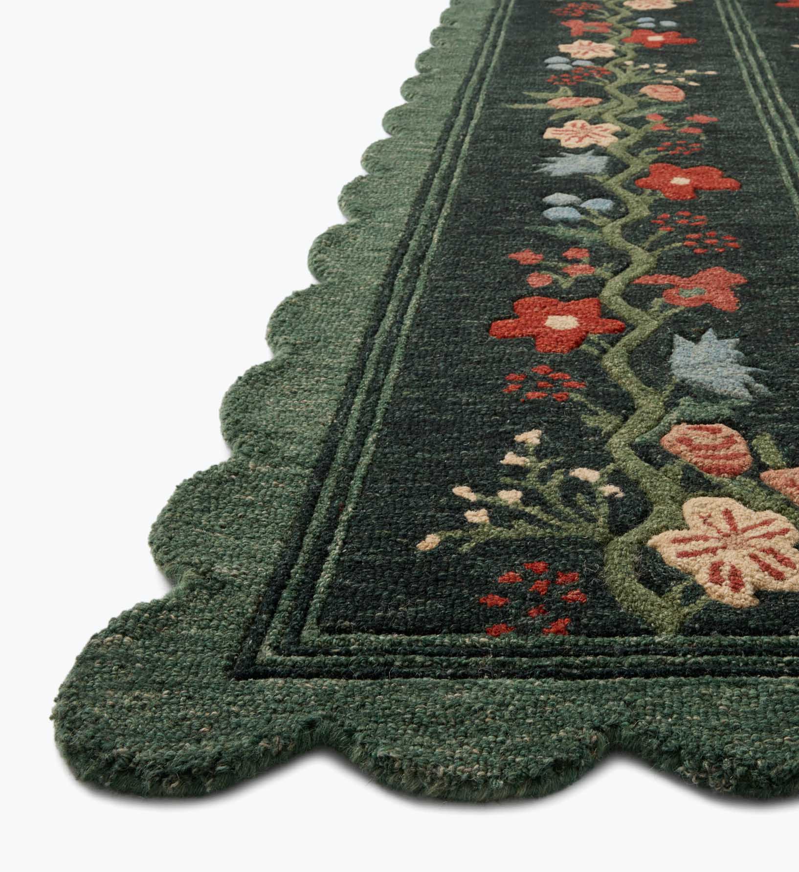 Thistle Wool Hooked Rug - Forest - Image 5