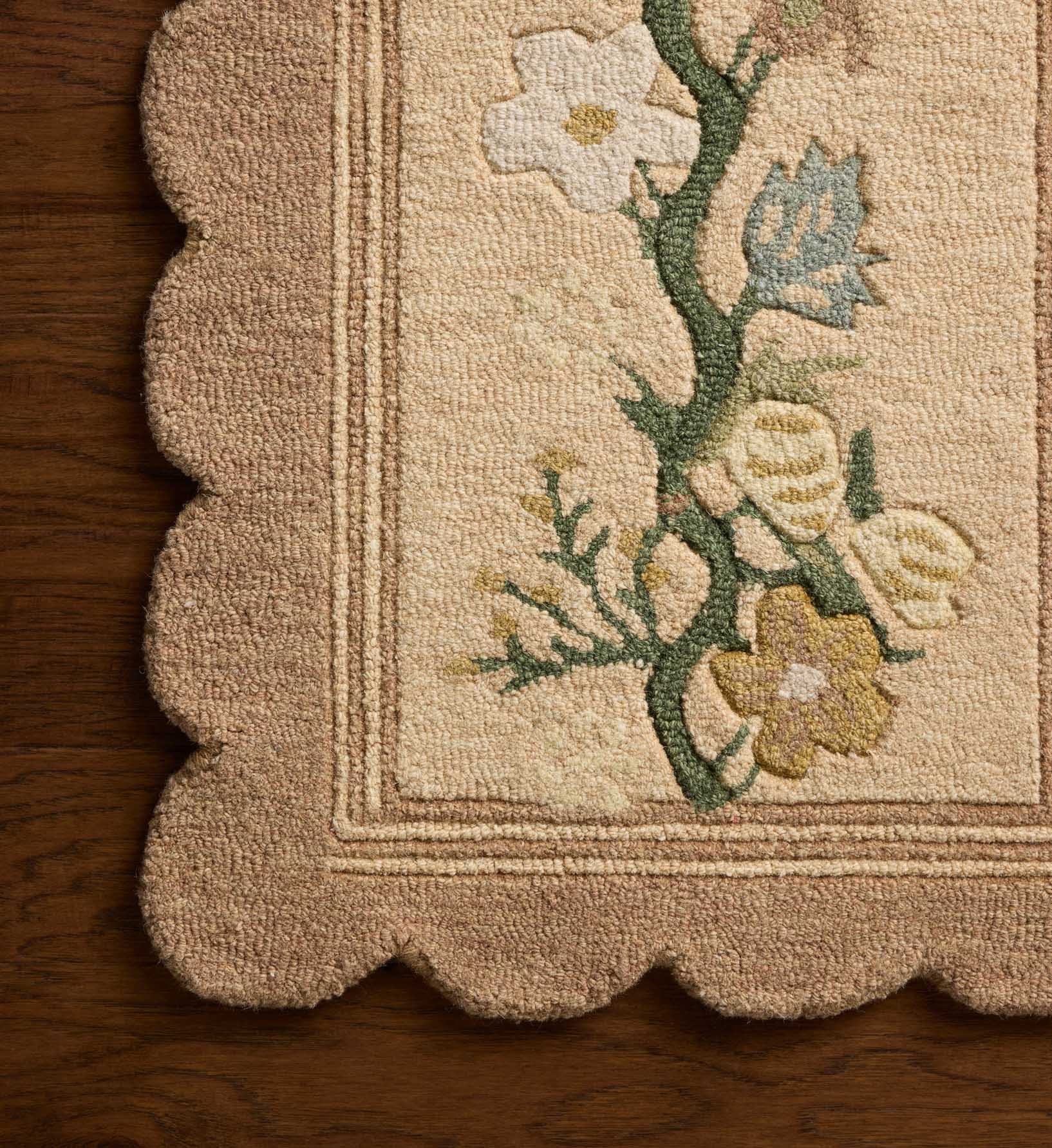 Thistle Wool Hooked Rug - Neutral - Image 2