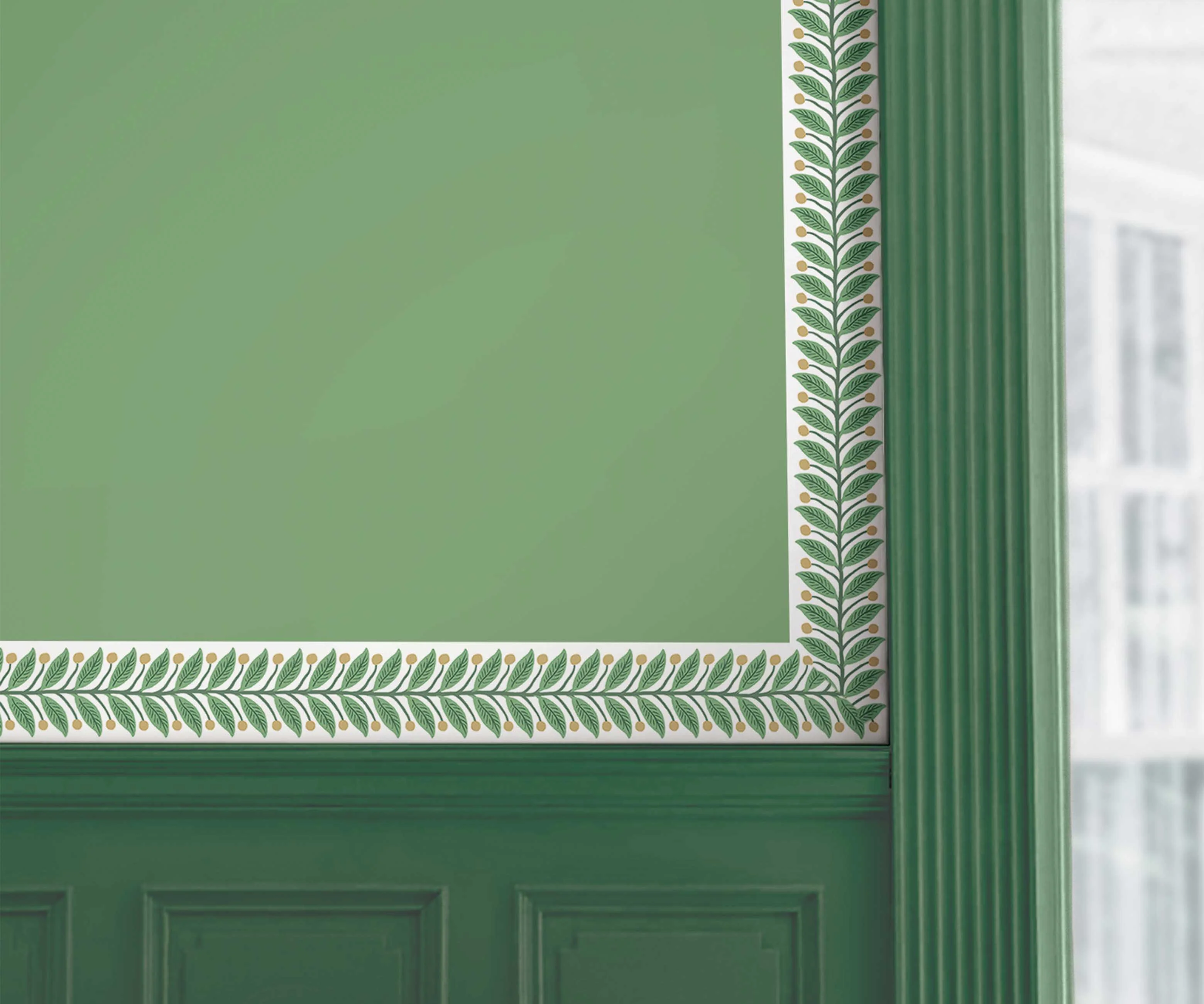Trim Wallpaper Sample - Green - Image 2